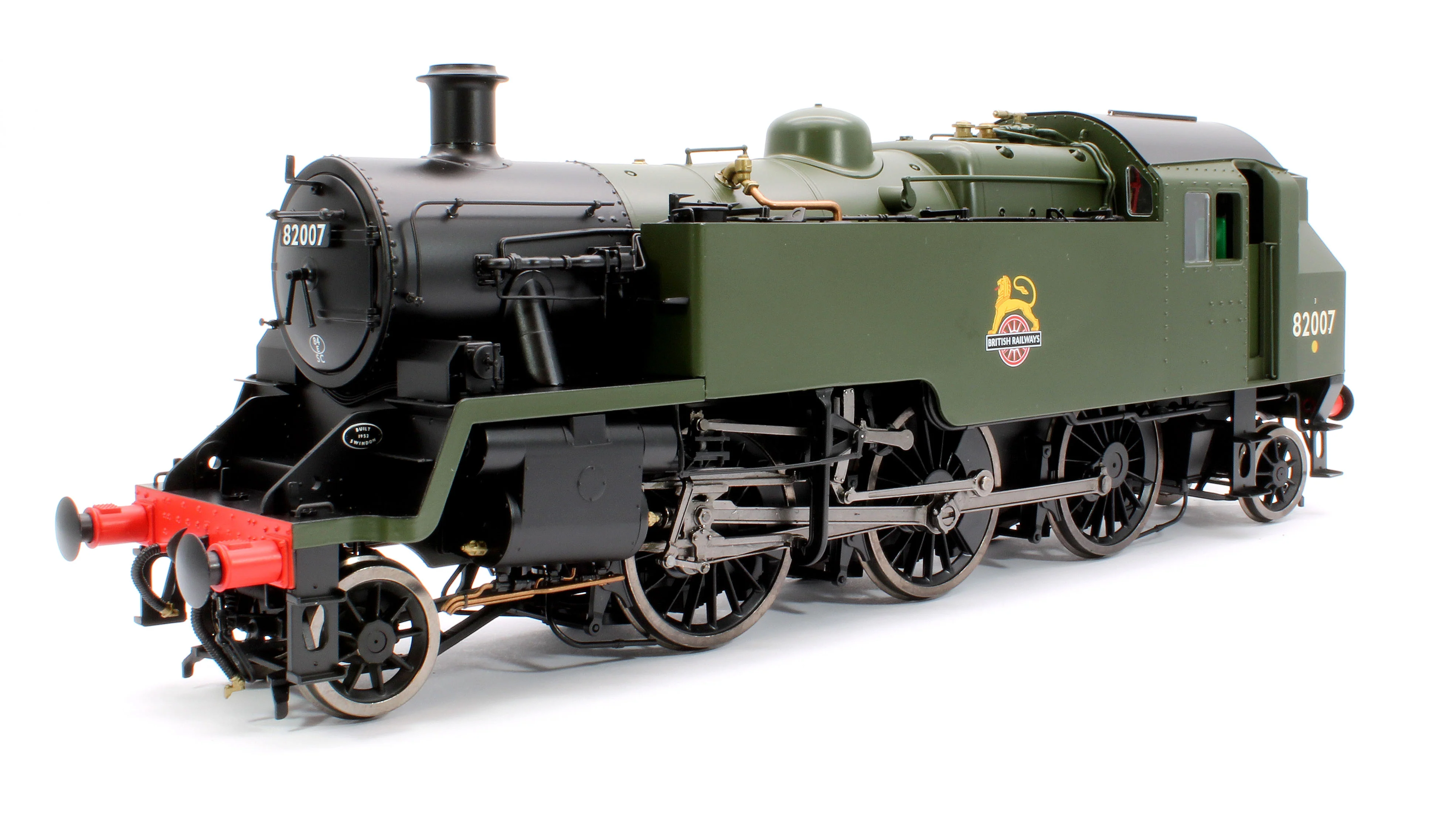 LHT-S-8205 British Railways Standard 3MT 2-6-2T Green Early Crest 82007 - Steam Tank Locomotive