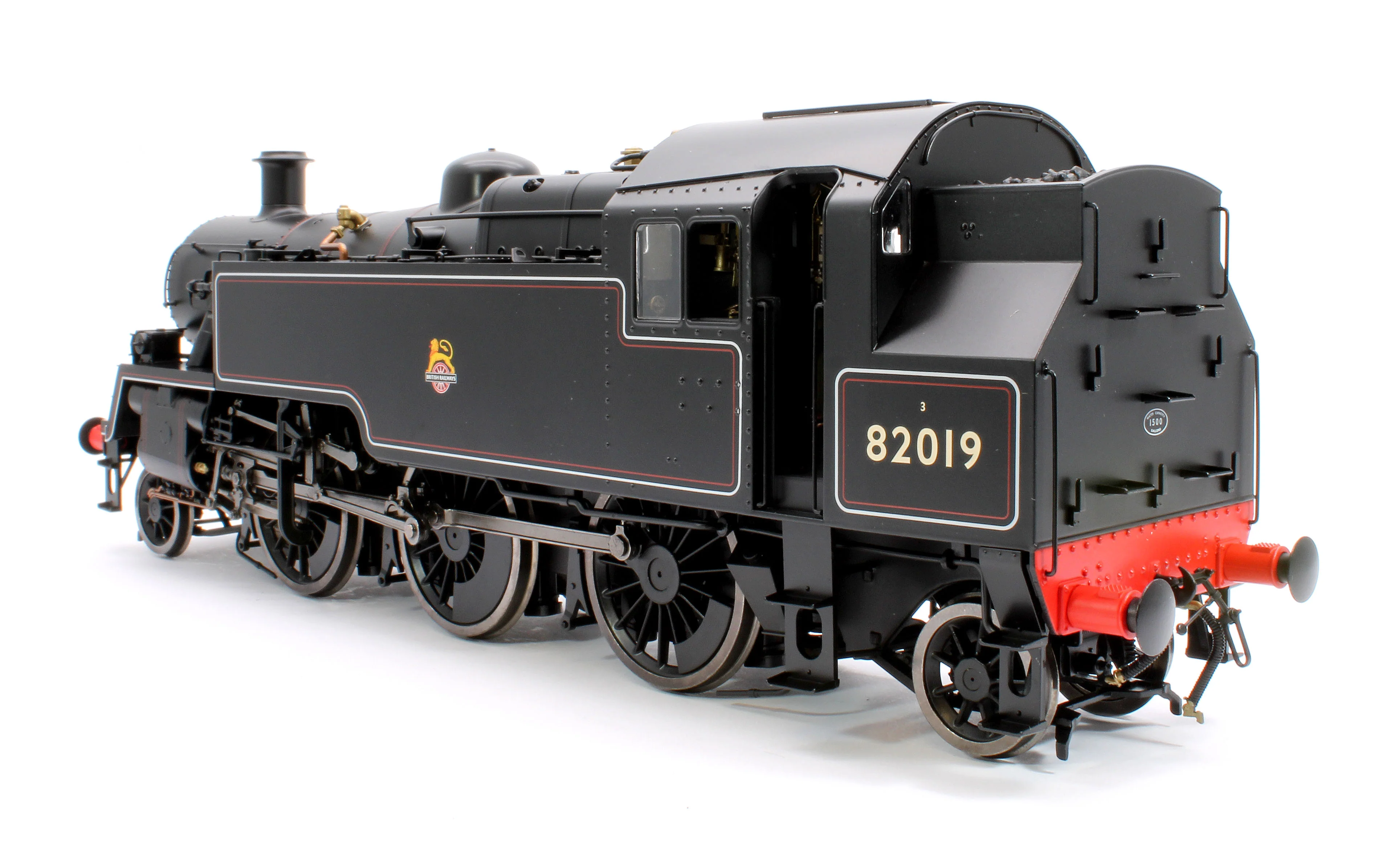 LHT-S-8204 British Railways Standard 3MT 2-6-2T Lined Black Early Crest 82019 - Steam Tank Locomotive - Image 3