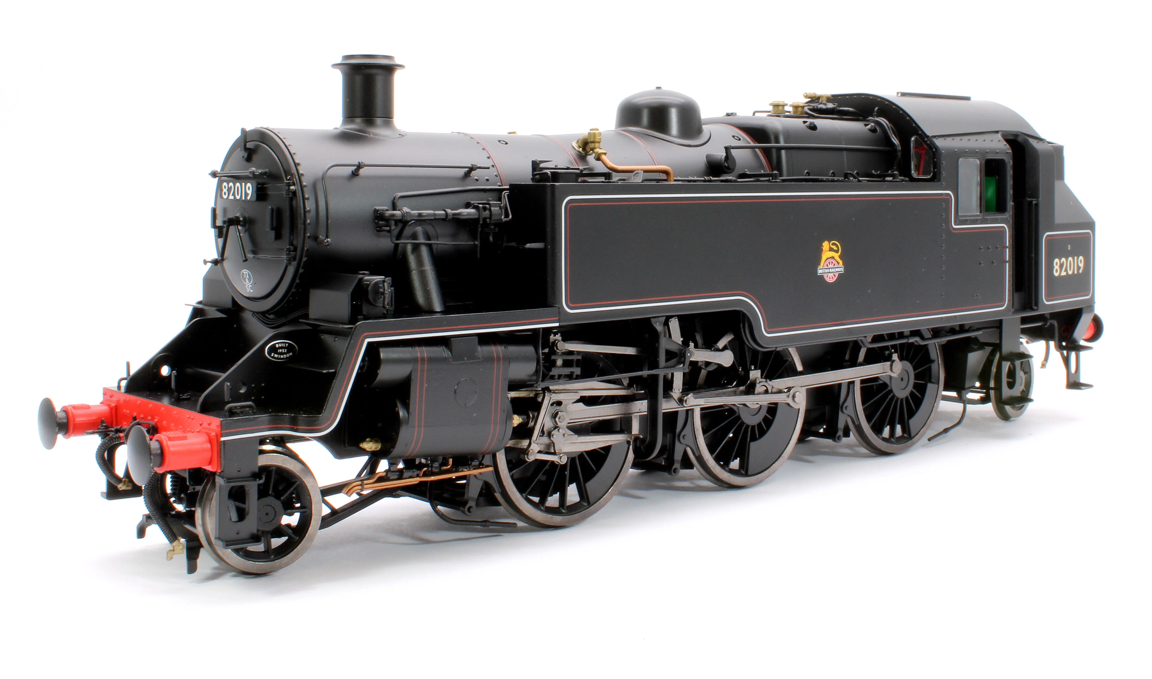 LHT-S-8204D British Railways Standard 3MT 2-6-2T Lined Black Early Crest 82019 - Steam Tank Locomotive - DCC Fitted