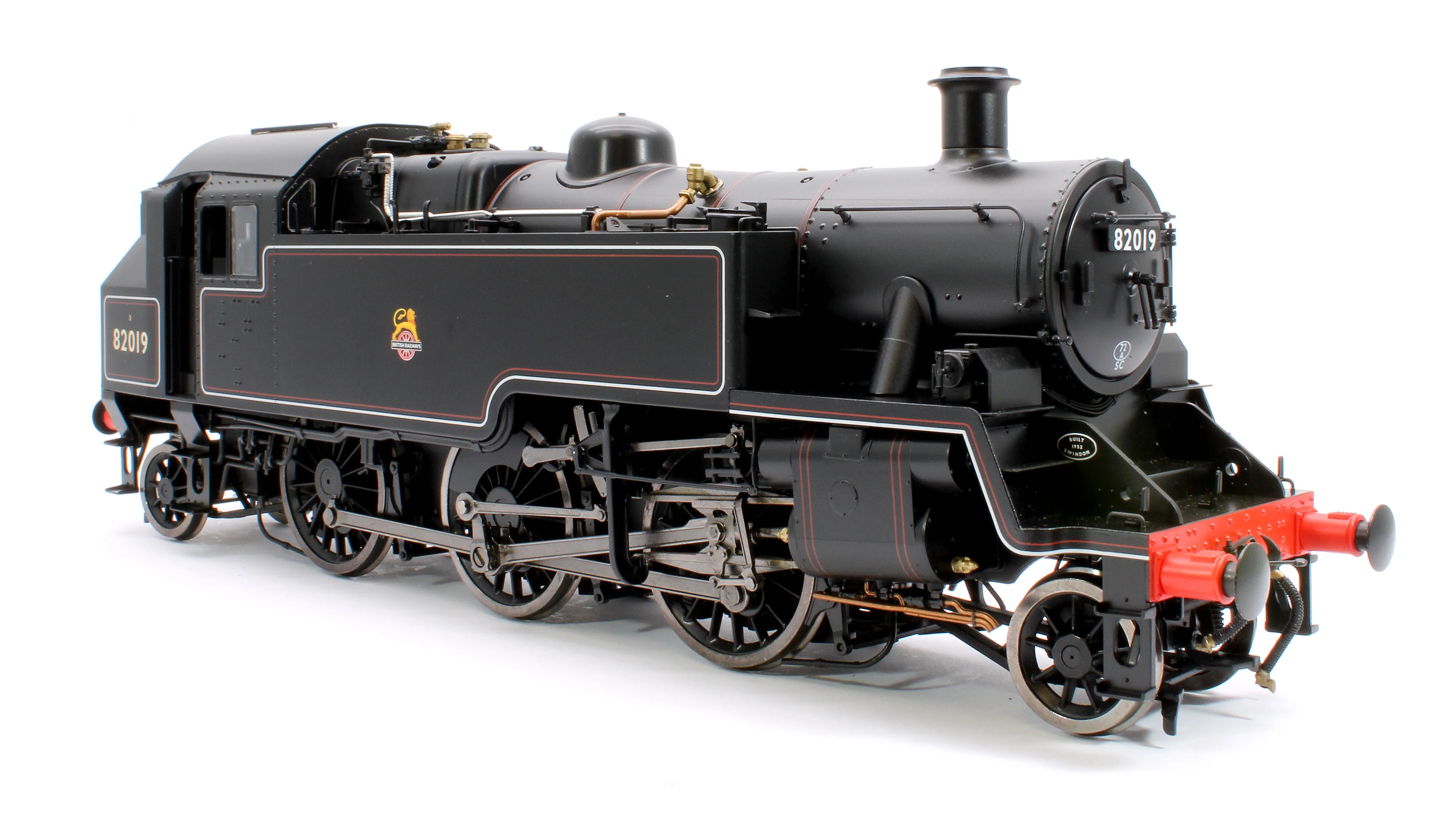 LHT-S-8204D British Railways Standard 3MT 2-6-2T Lined Black Early Crest 82019 - Steam Tank Locomotive - DCC Fitted - Image 5