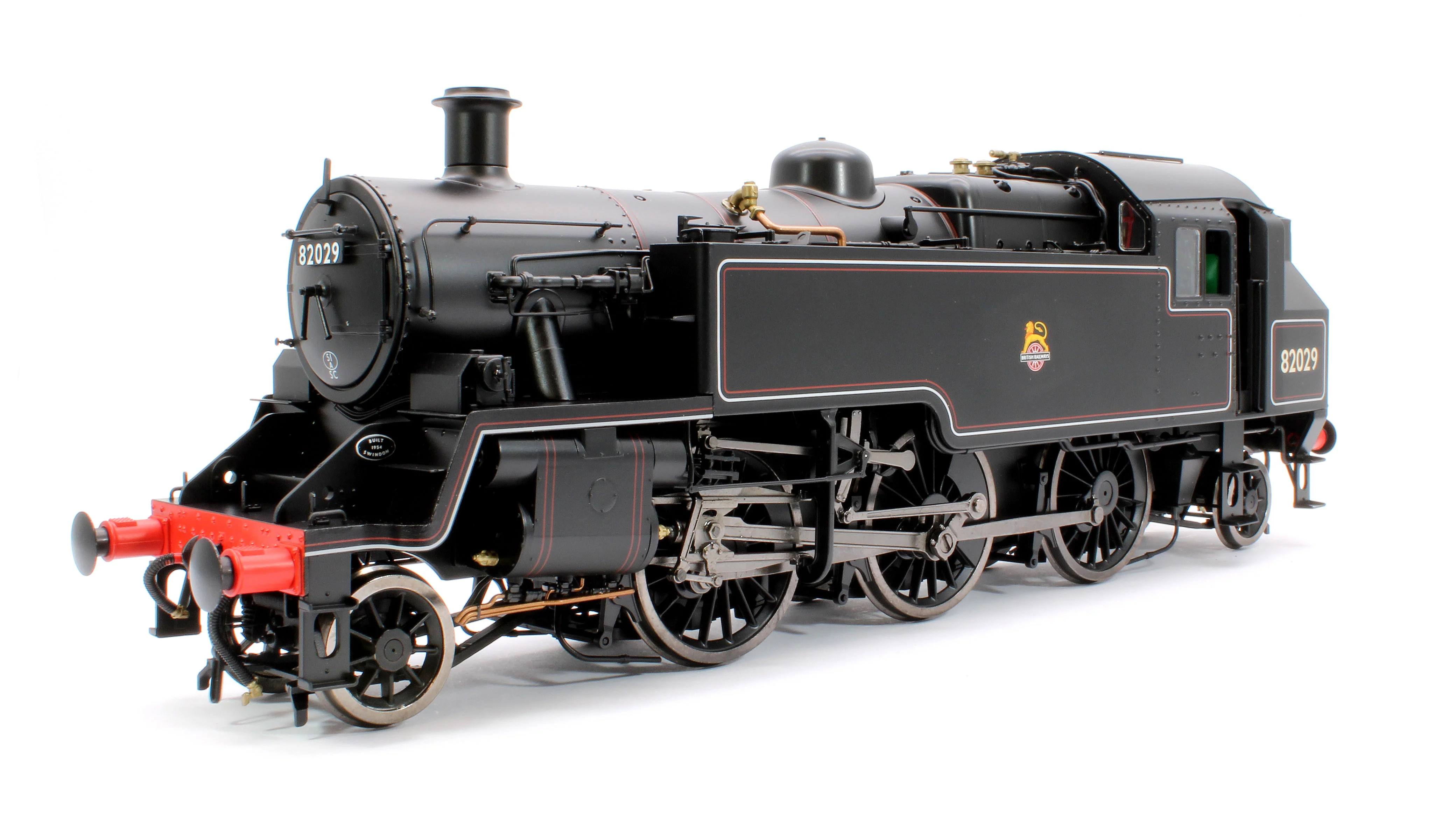 LHT-S-8202S British Railways Standard 3MT 2-6-2T Lined Black Early Crest 82029 - Steam Tank Locomotive - DCC Sound