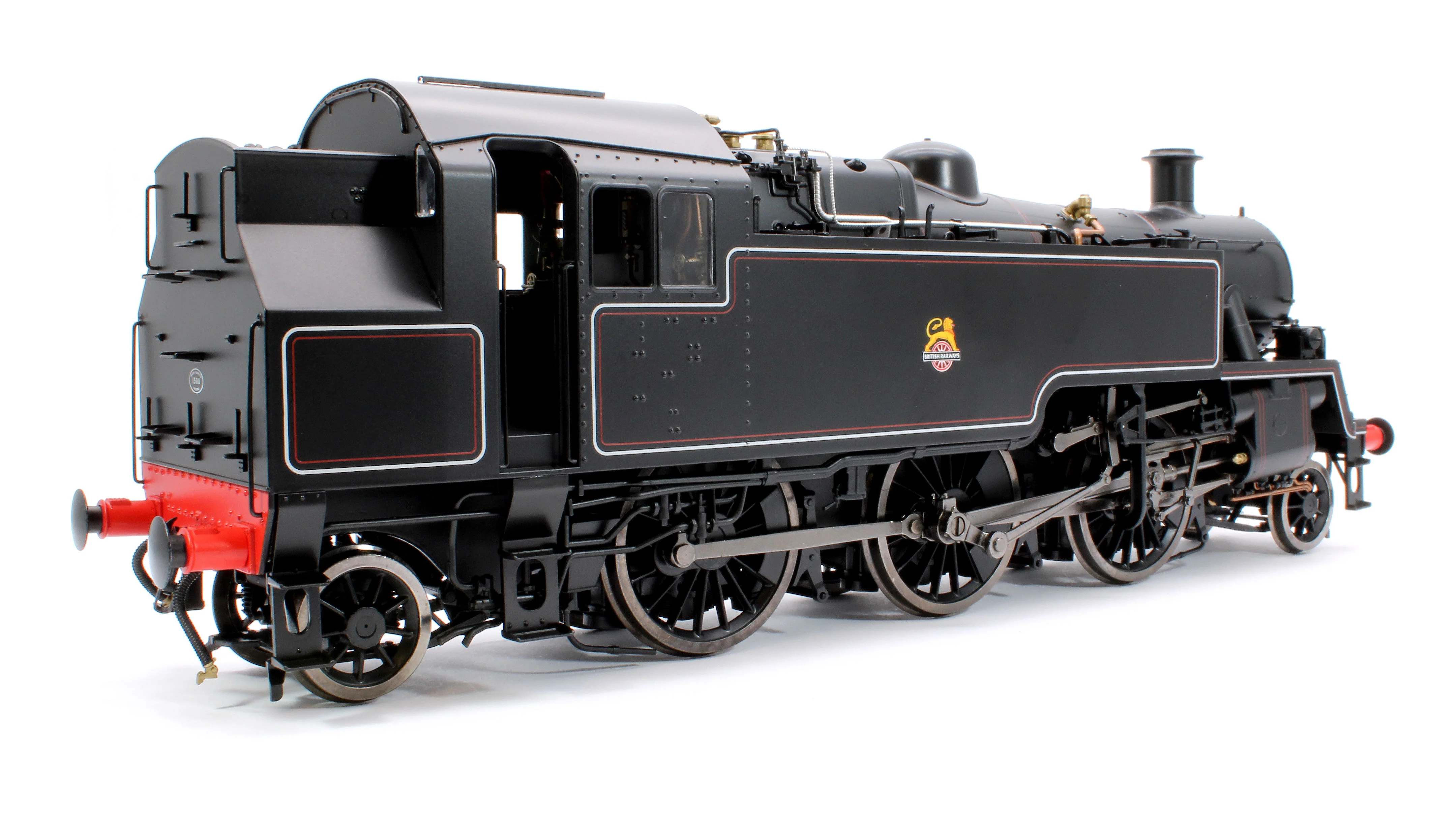 LHT-S-8202U British Railways Standard 3MT 2-6-2T Lined Black Early Crest Unnumbered - Steam Tank Locomotive - Image 3
