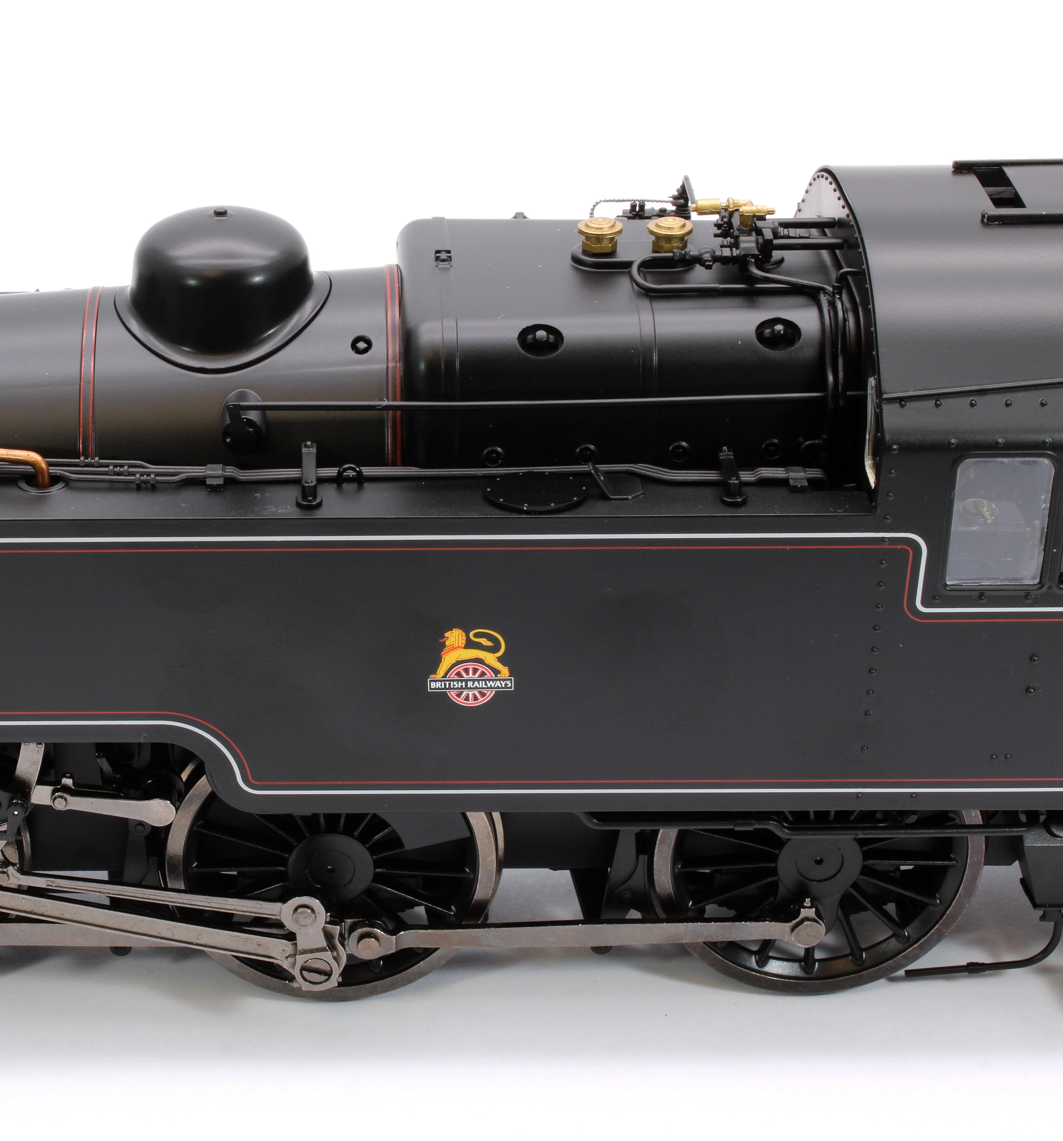 LHT-S-8202U British Railways Standard 3MT 2-6-2T Lined Black Early Crest Unnumbered - Steam Tank Locomotive - Image 8