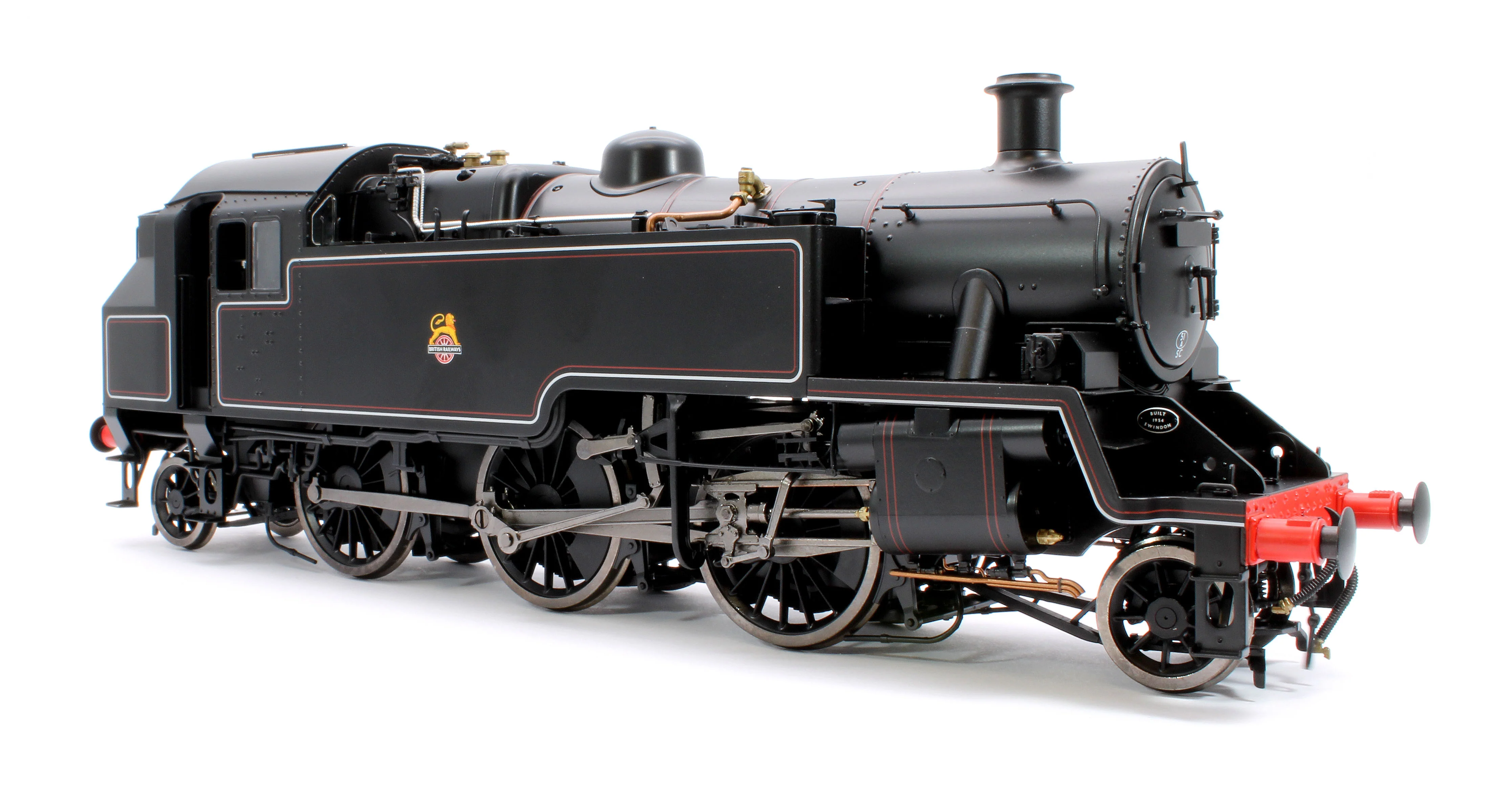 LHT-S-8202UD British Railways Standard 3MT 2-6-2T Lined Black Early Crest Unnumbered - Steam Tank Locomotive - DCC Fitted - Image 4