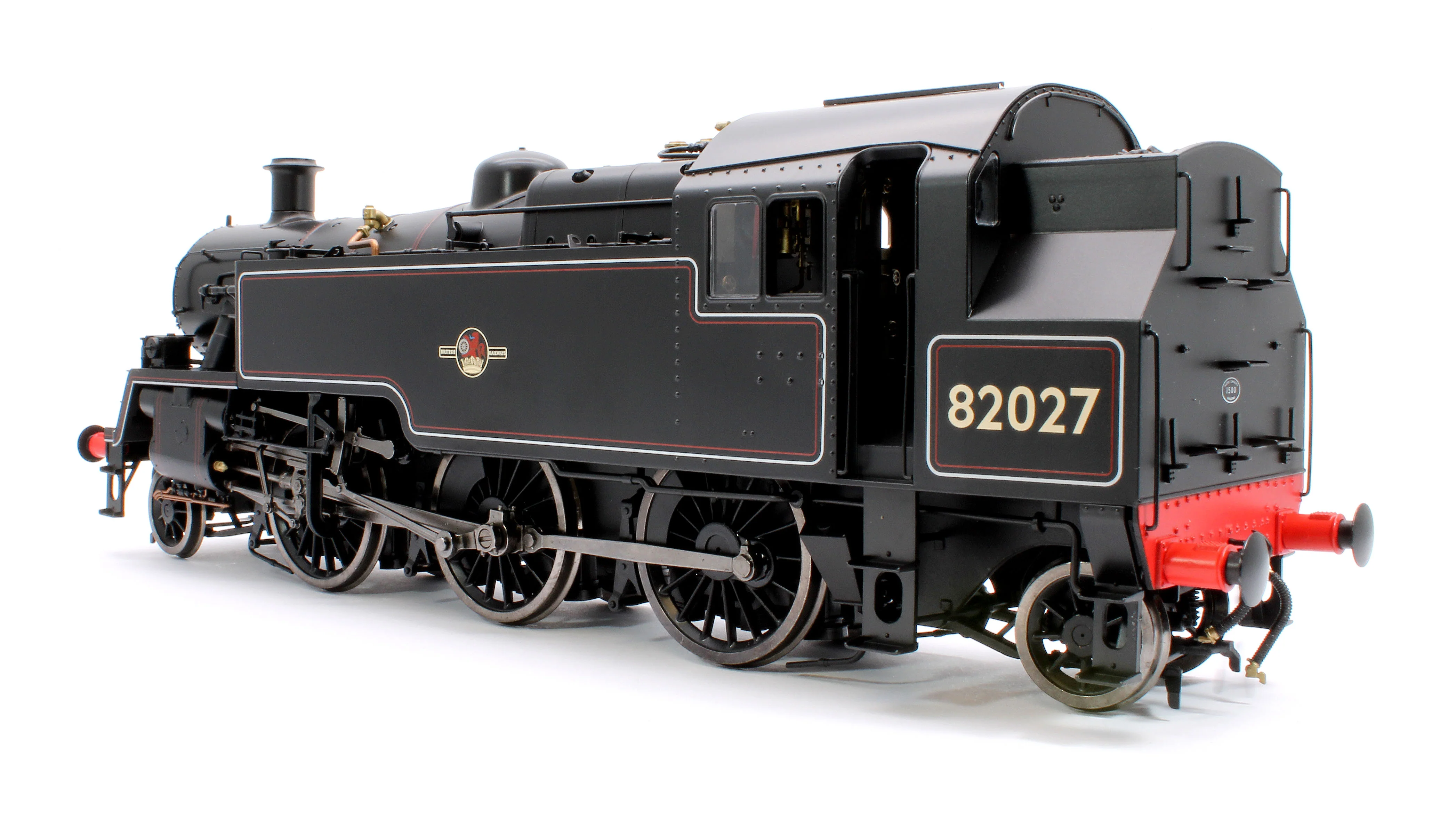 LHT-S-8203S British Railways Standard 3MT 2-6-2T Lined Black Late Crest 82027 - Steam Tank Locomotive - DCC Sound - Image 2