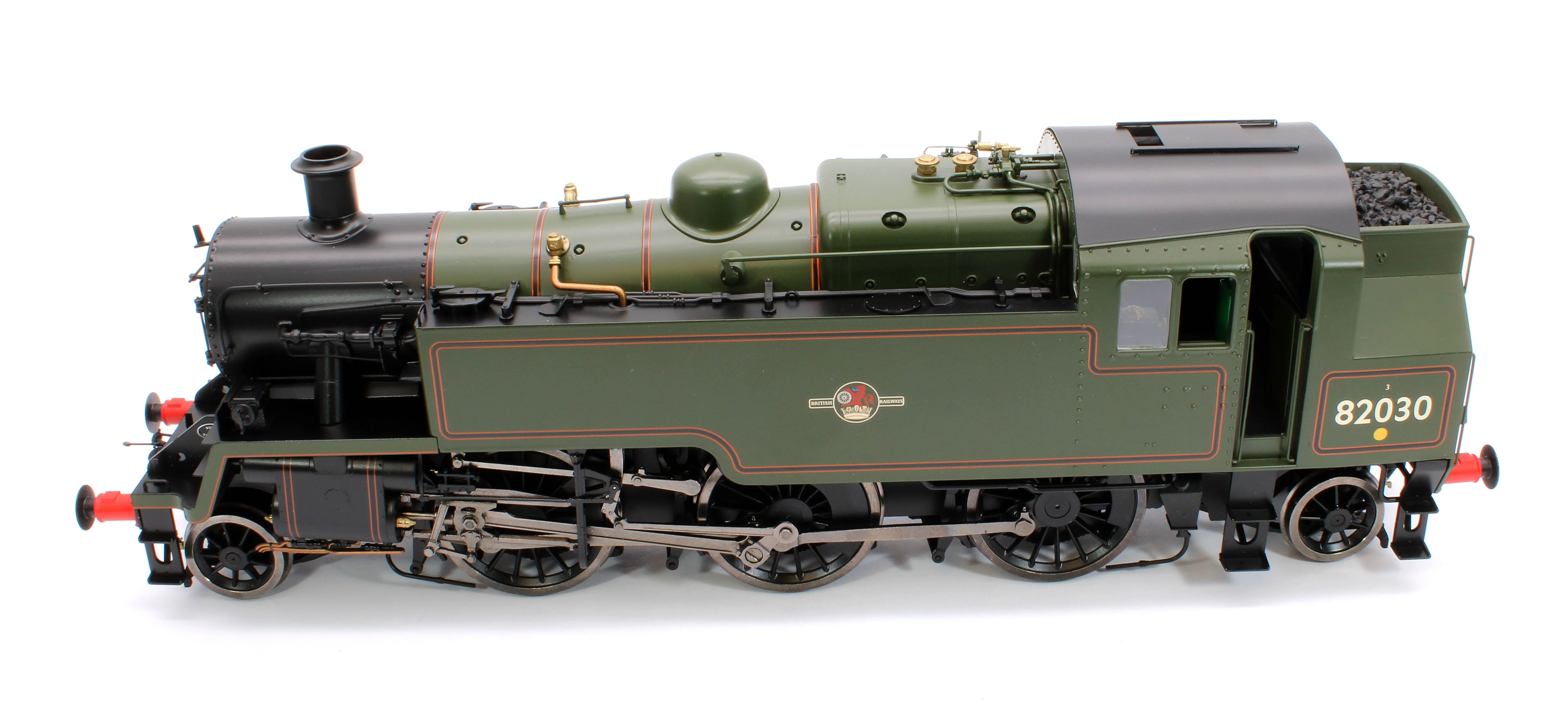 LHT-S-8208 British Railways Standard 3MT 2-6-2T Lined Green Late Crest 82030 - Steam Tank Locomotive - Image 9