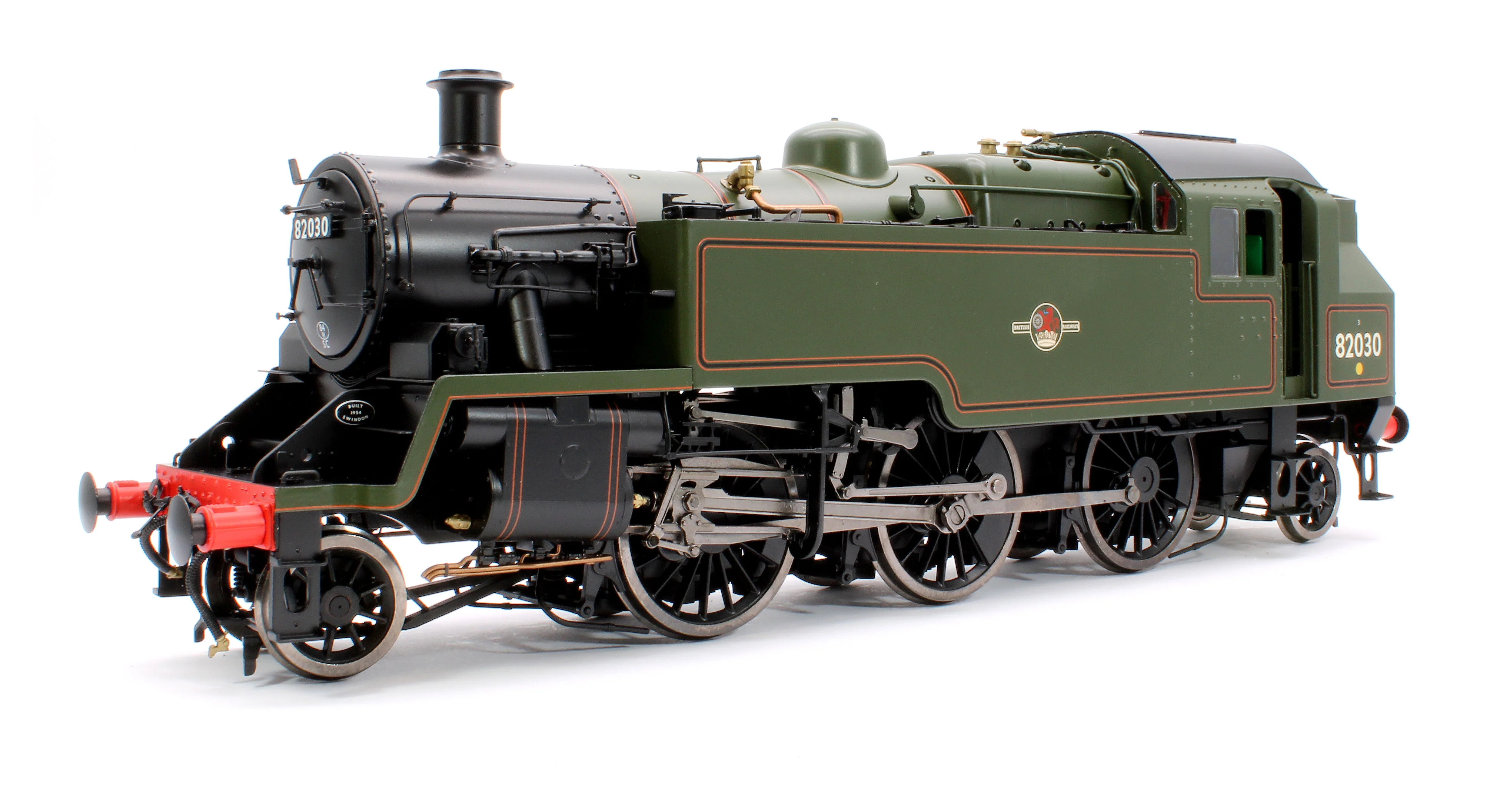 LHT-S-8208S British Railways Standard 3MT 2-6-2T Lined Green Late Crest 82030 - Steam Tank Locomotive - DCC Sound