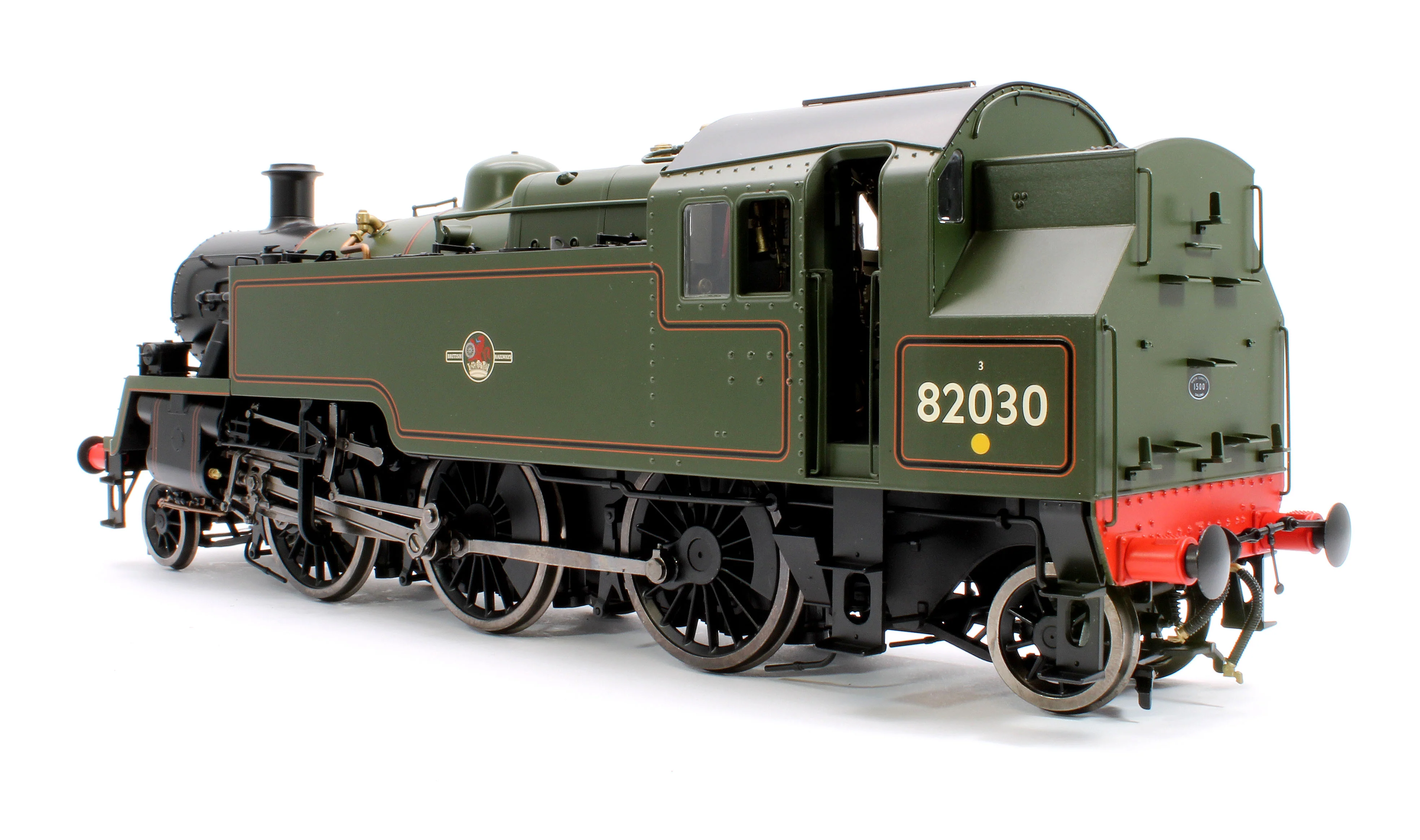 LHT-S-8208S British Railways Standard 3MT 2-6-2T Lined Green Late Crest 82030 - Steam Tank Locomotive - DCC Sound - Image 2
