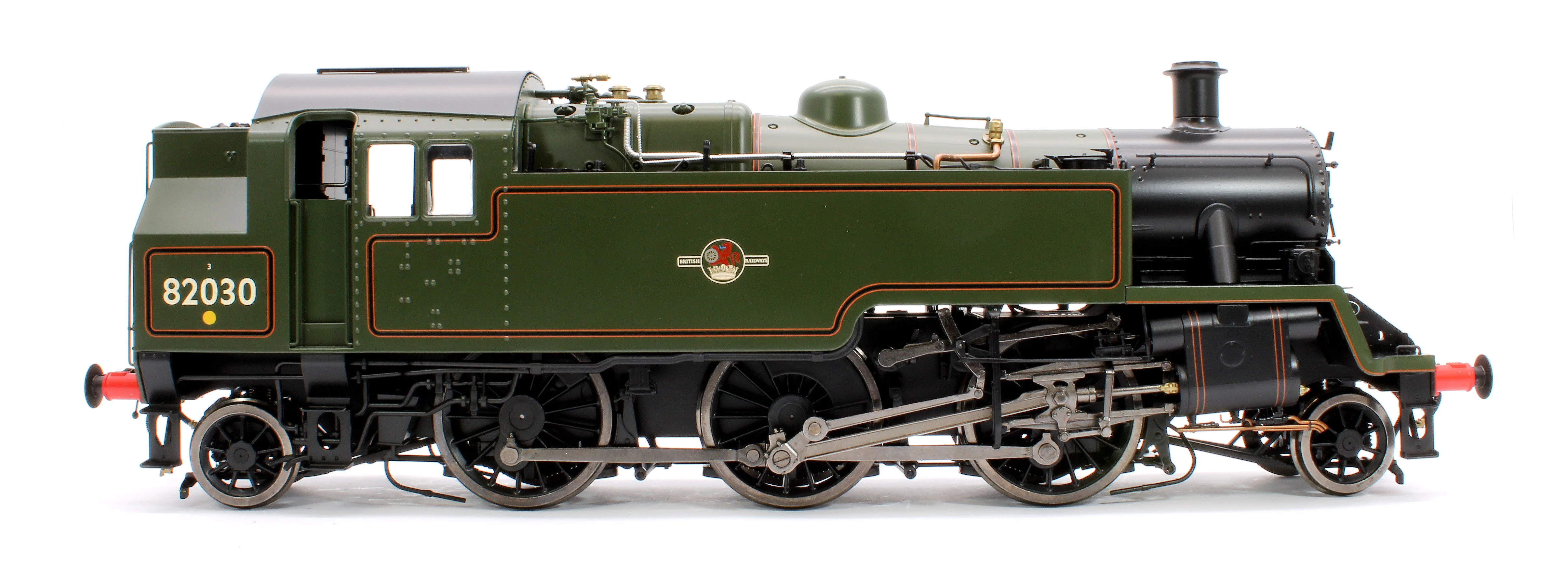 LHT-S-8208S British Railways Standard 3MT 2-6-2T Lined Green Late Crest 82030 - Steam Tank Locomotive - DCC Sound - Image 4