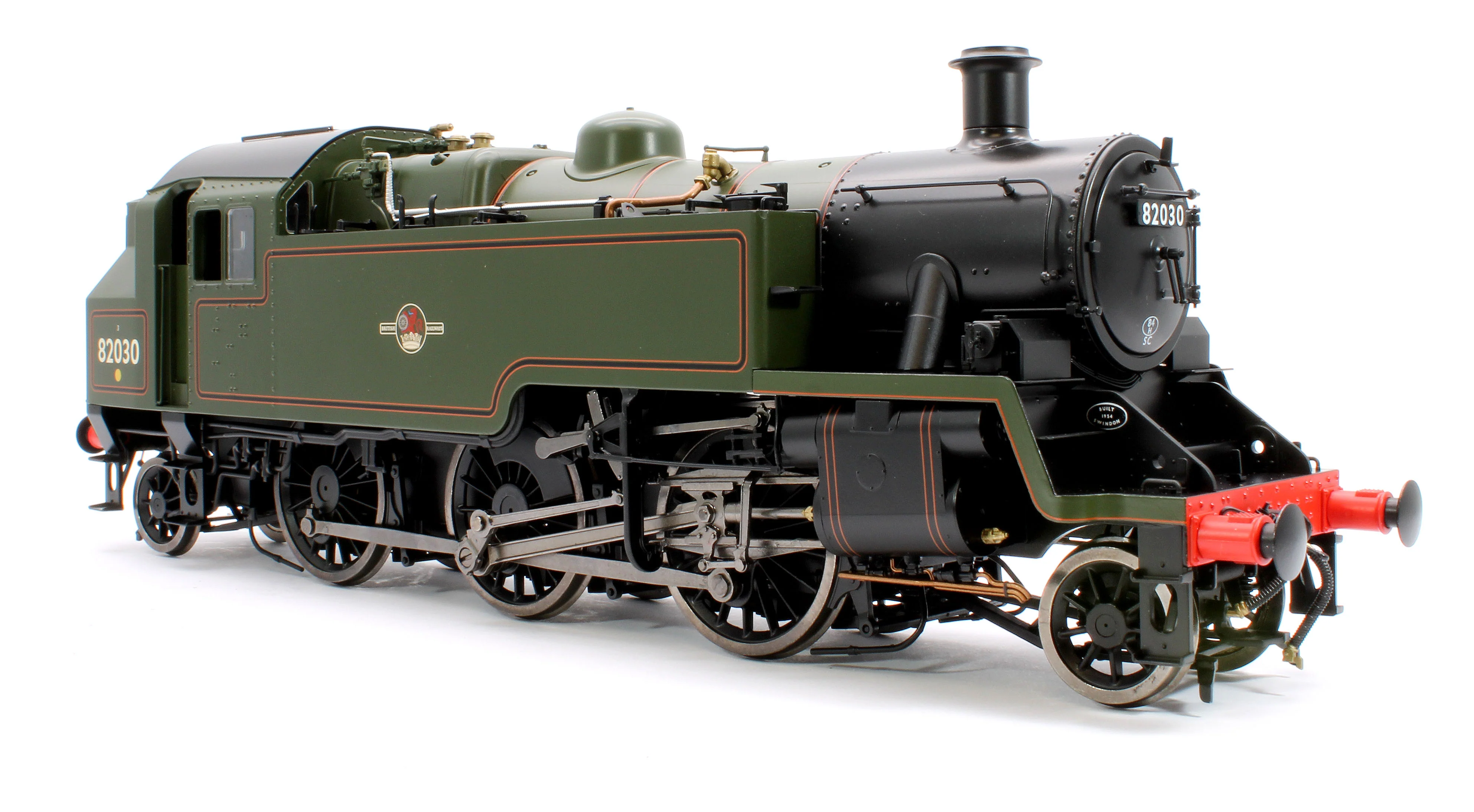 LHT-S-8208S British Railways Standard 3MT 2-6-2T Lined Green Late Crest 82030 - Steam Tank Locomotive - DCC Sound - Image 5
