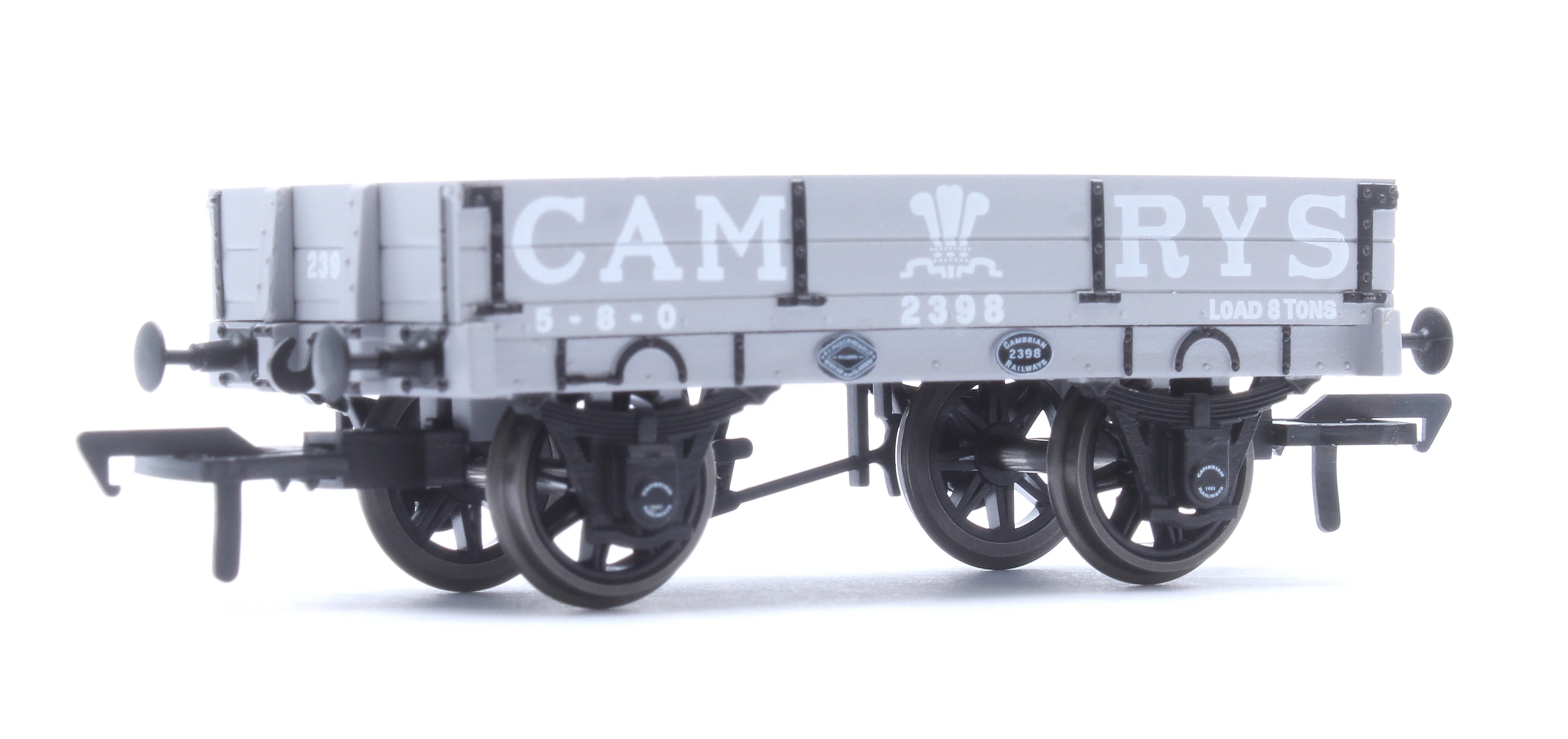 WMB001 Cambrian Railways 2 Plank Dropside Open Wagon Cambrian Grey No. 2398 - Image 3