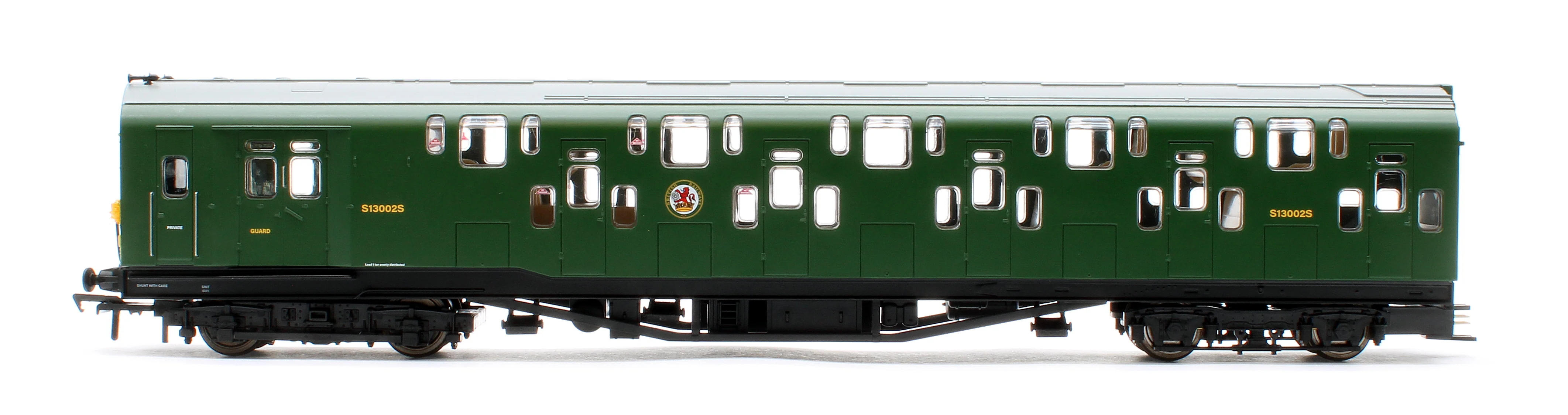 KRM-4DD-OO-F-1-G2 Bulleid Class 4DD Double Decker 4 Car EMU 4001/4901 BR Green with Full Yellow Ends - DCC Fitted - Image 11