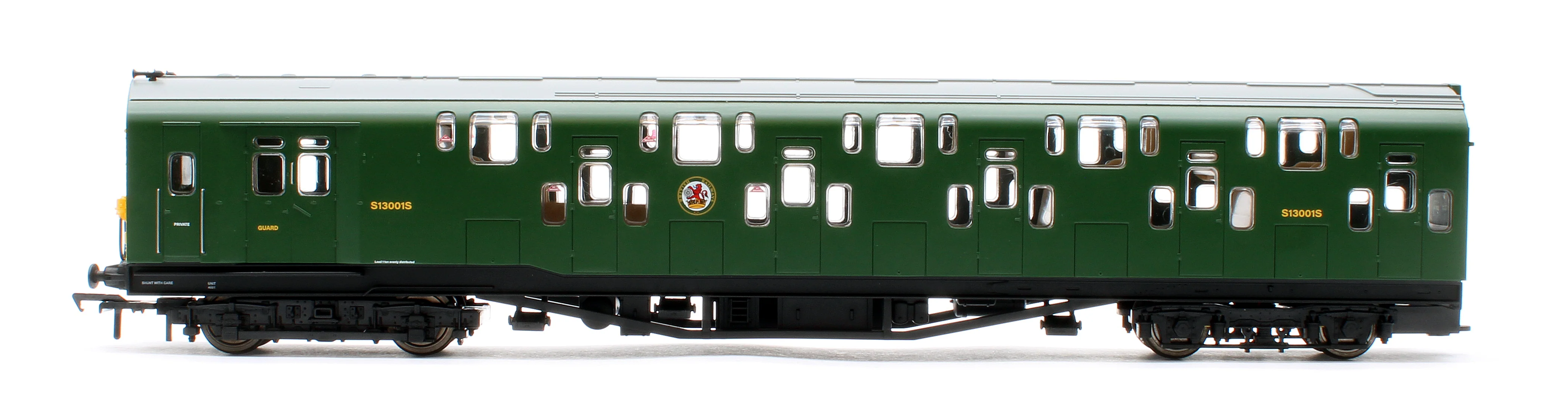 KRM-4DD-OO-F-1-G2 Bulleid Class 4DD Double Decker 4 Car EMU 4001/4901 BR Green with Full Yellow Ends - DCC Fitted - Image 5
