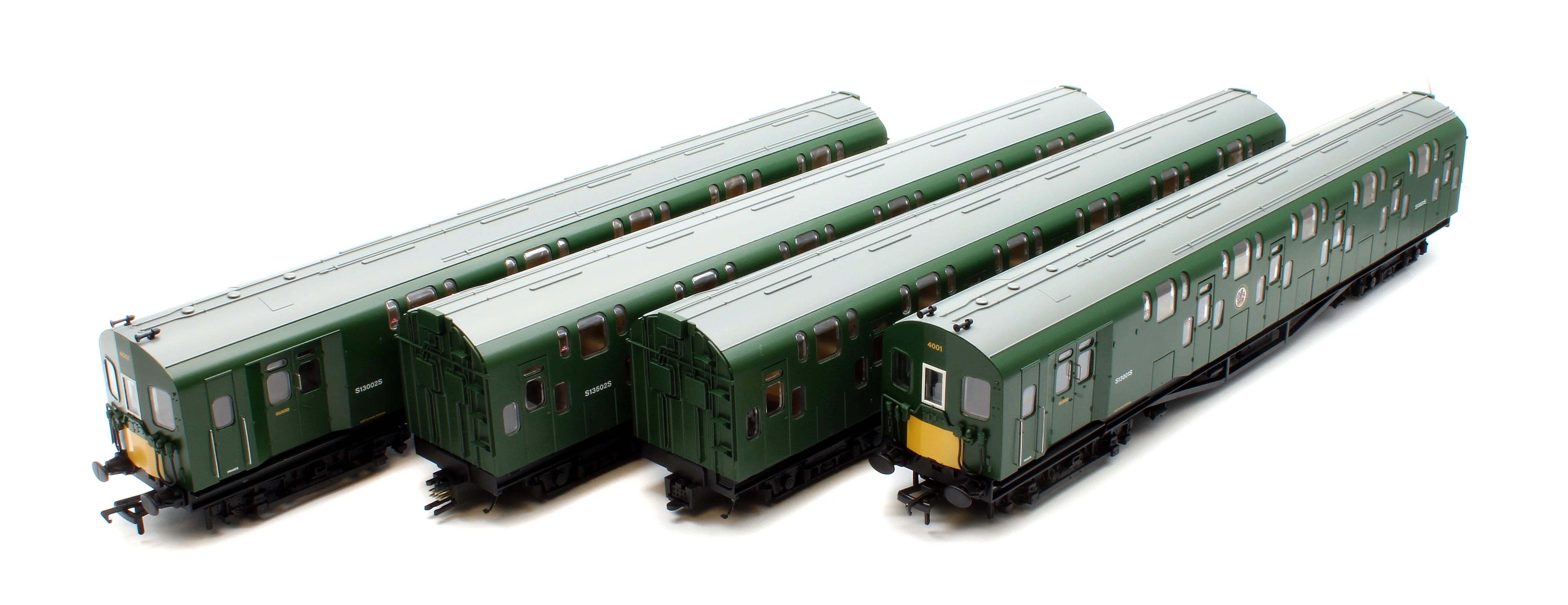 KRM-4DD-OO-F-1-G1 Bulleid Class 4DD Double Decker 4 Car EMU 4001/4901 BR Green with Small Yellow Ends - DCC Fitted - Image 3