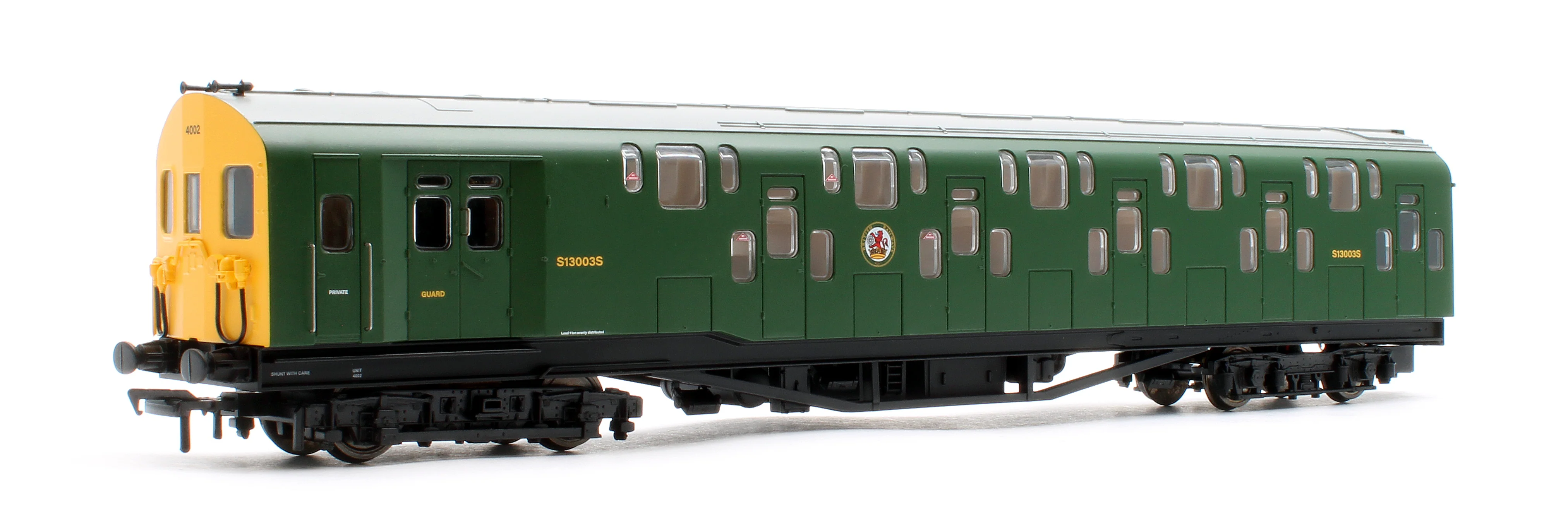 KRM-4DD-OO-R-2-G2 Bulleid Class 4DD Double Decker 4 Car EMU 4002/4902 BR Green with Full Yellow Ends - Image 4