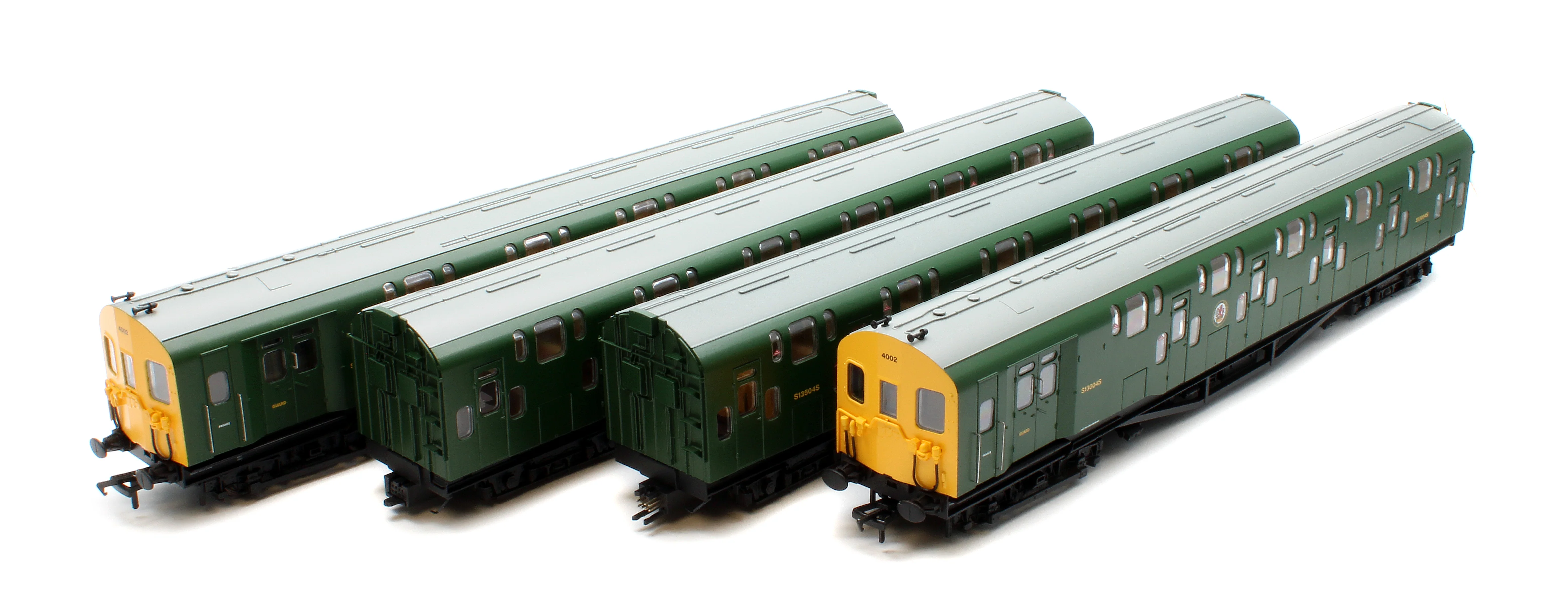 KRM-4DD-OO-F-2-G2 Bulleid Class 4DD Double Decker 4 Car EMU 4002/4902 BR Green with Full Yellow Ends - DCC Fitted - Image 3