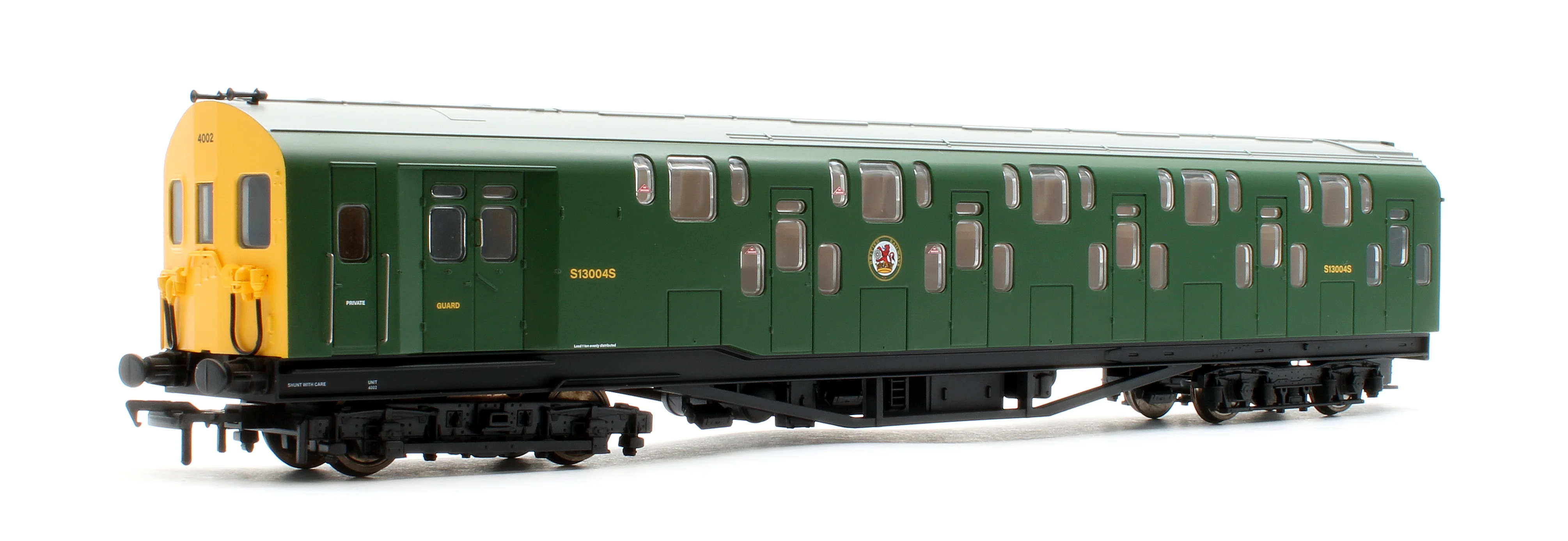 KRM-4DD-OO-S-2-G2 Bulleid Class 4DD Double Decker 4 Car EMU 4002/4902 BR Green with Full Yellow Ends - Sound Fitted - Image 10