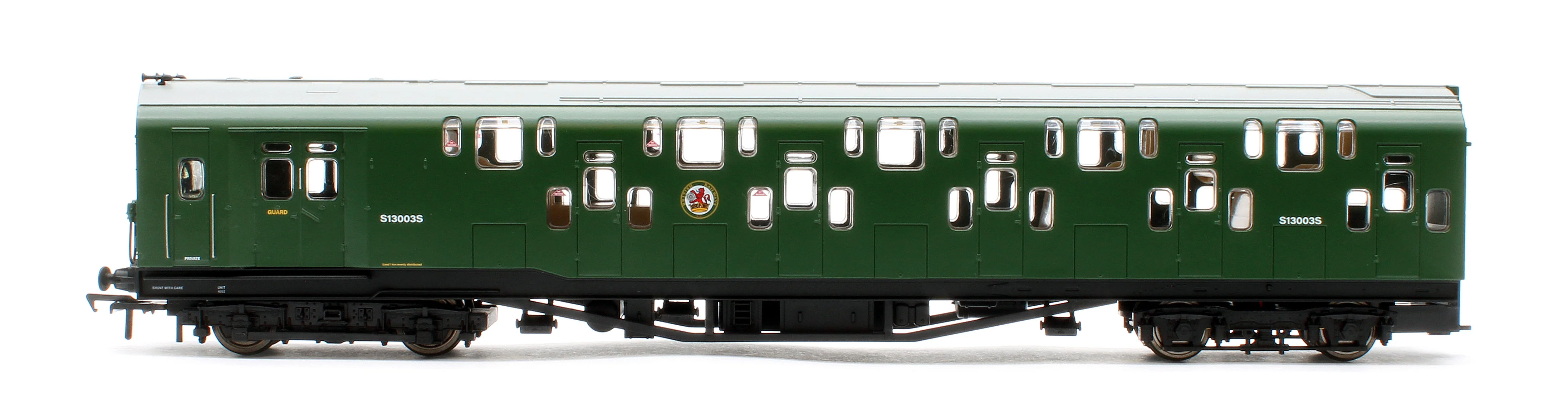 KRM-4DD-OO-R-2-G1 Bulleid Class 4DD Double Decker 4 Car EMU 4002/4902 BR Green with Small Yellow Ends - Image 10