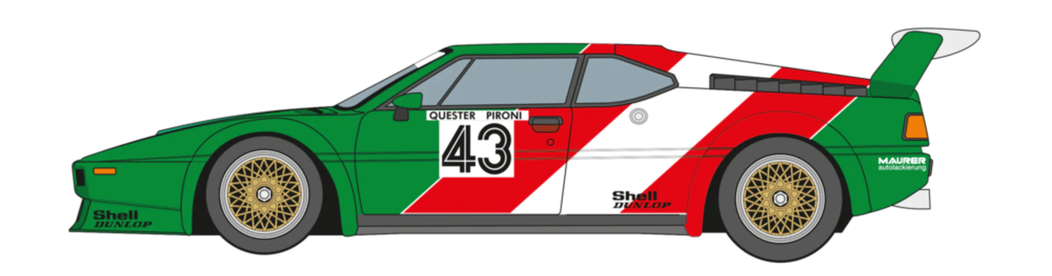 20024022 Carrera Digital 124 BMW M1 Procar 'BMW France, Dieter Quester, No.43'