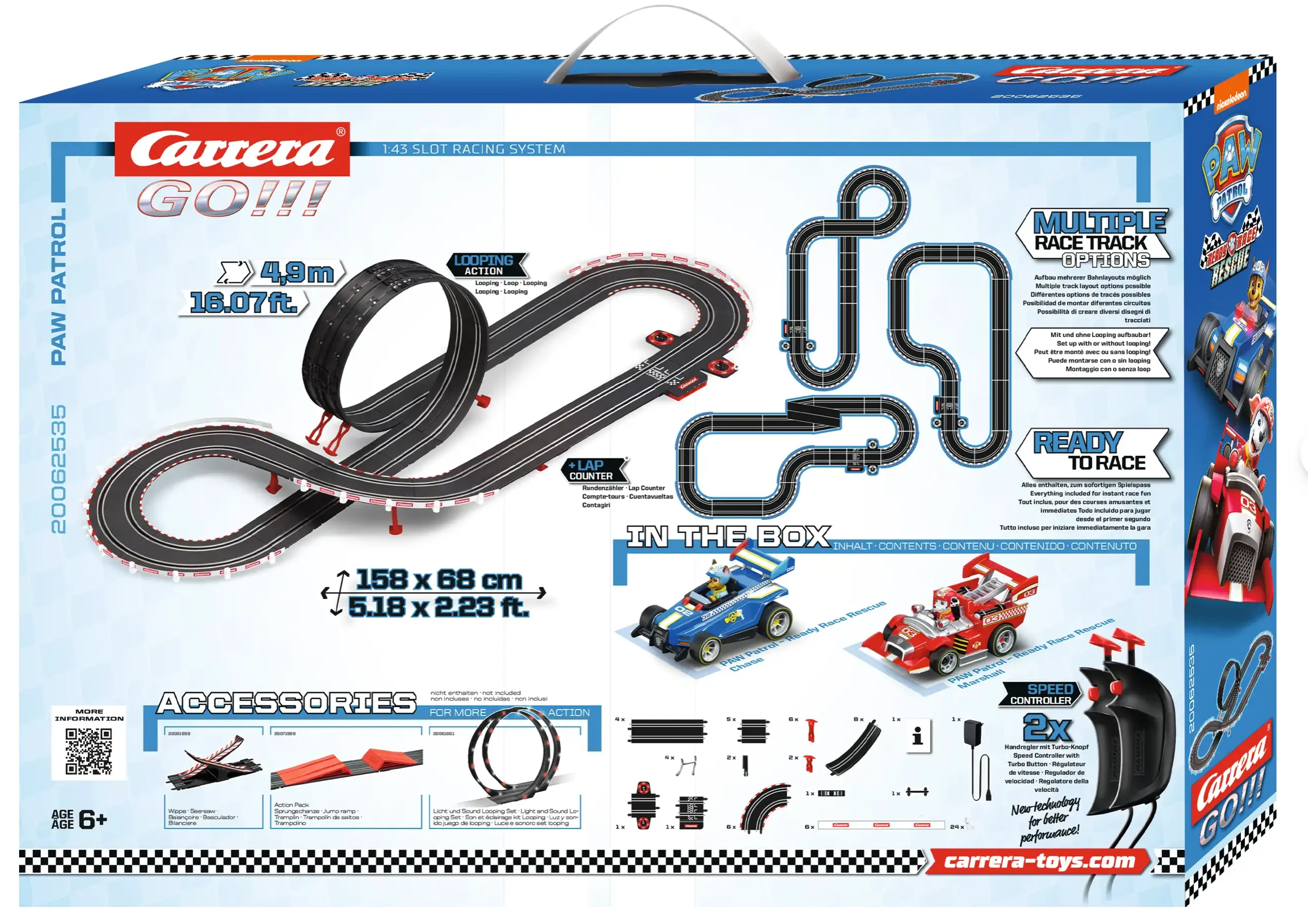 20062535UK Carrera GO!!! PAW Patrol⢠- Ready Race Rescue 1:43 Slot Car Racing Set - Image 5