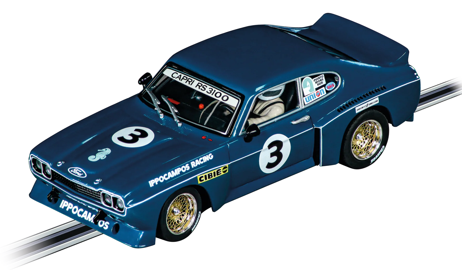 20032080 Carrera Digital 132 Ford Capri RS 3100 "Ippocampos Racing, No.3"