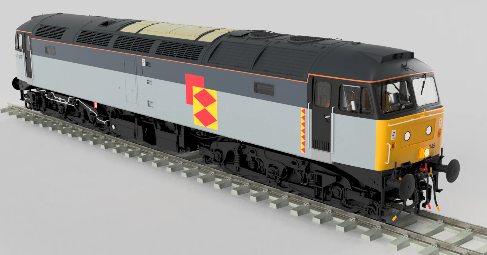 CM-47049-TGRfDW Highly Detailed Premium Weathered Class 47 Railfreight Distribution No.47049 Diesel Locomotive
