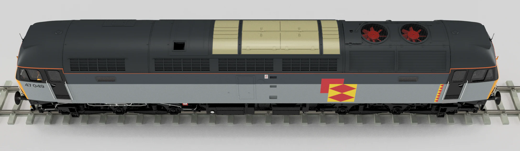 CM-47049-TGRfDW Highly Detailed Premium Weathered Class 47 Railfreight Distribution No.47049 Diesel Locomotive - Image 3