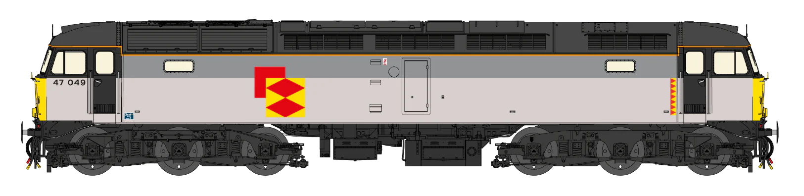 CM-47049-TGRfDW Highly Detailed Premium Weathered Class 47 Railfreight Distribution No.47049 Diesel Locomotive - Image 4