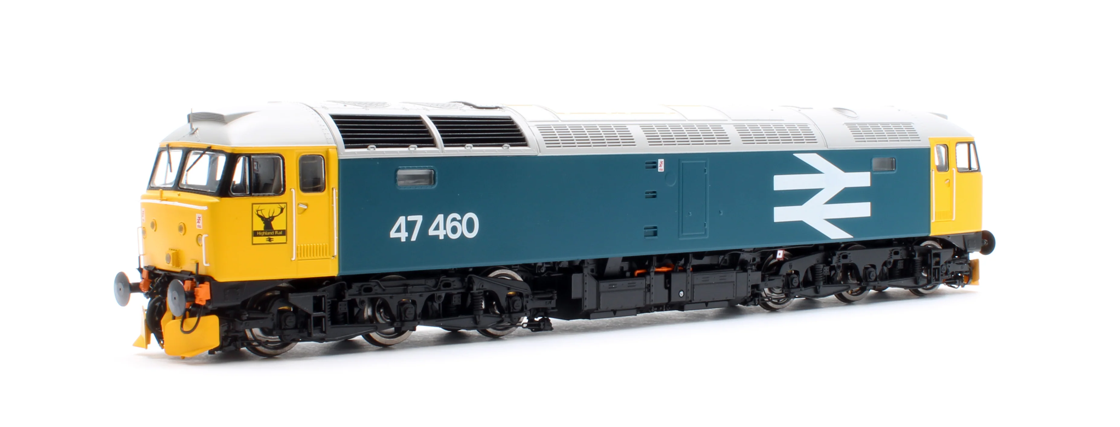 CM-47460-LL-SFW Highly Detailed Premium Weathered Class 47 BR Blue Large Logo No.47460 Diesel Locomotive - DCC Sound