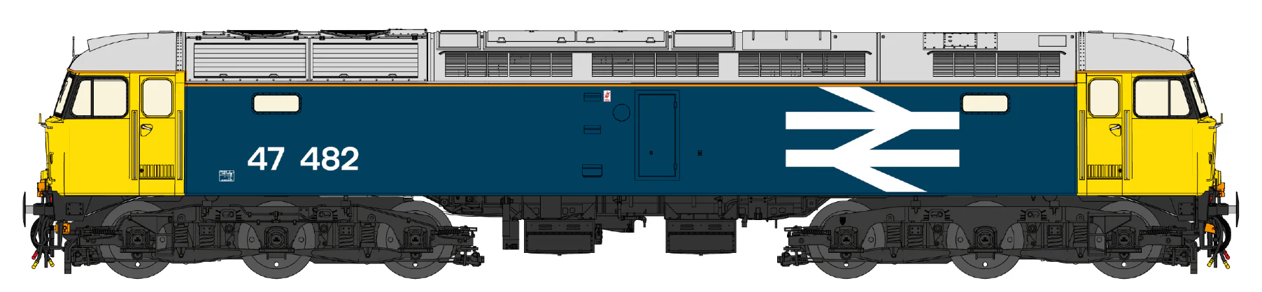 CM-47482-LL-SF Class 47 BR Blue Large Logo No.47482 Diesel Locomotive - DCC Sound