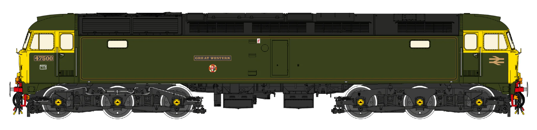 CM-47500-GWRGreen Class 47 GWR Green 'Great Western' No.47500 Diesel Locomotive