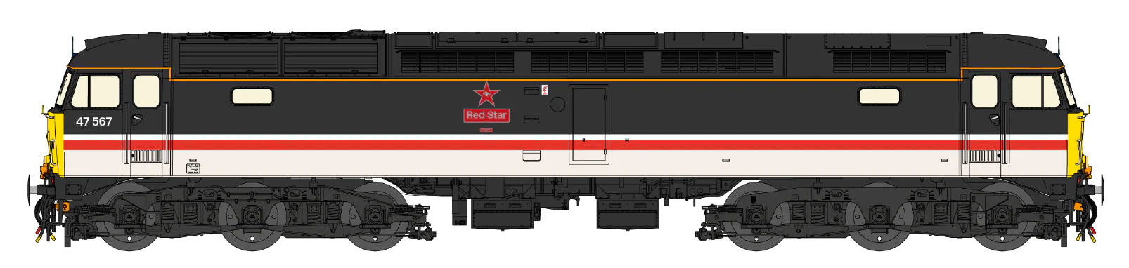 CM-47567-ICM Class 47 Intercity Mainline 'Red Star' No.47567 Diesel Locomotive