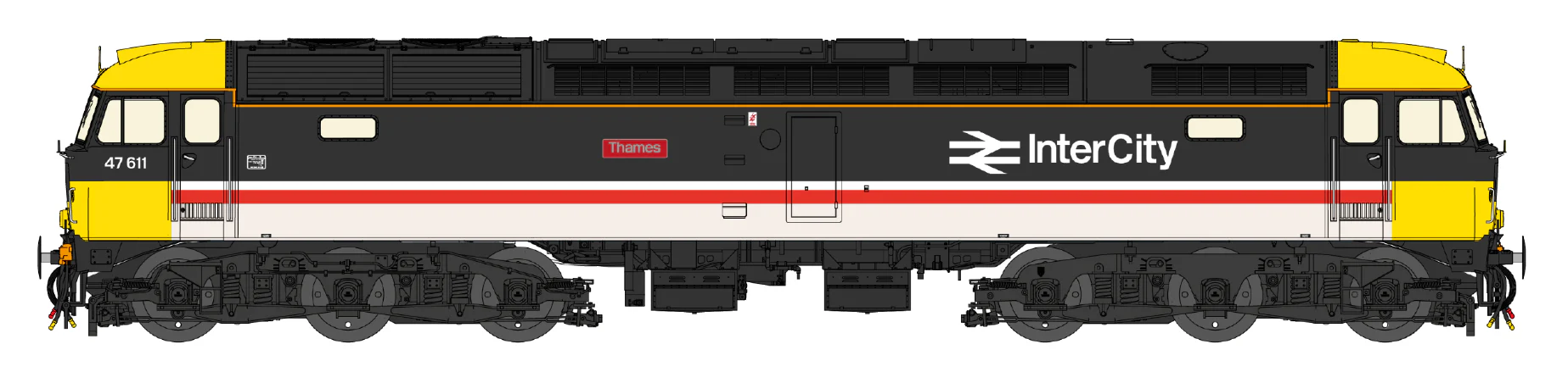 CM-47611-ICE-SFW Highly Detailed Premium Weathered Class 47 Intercity Executive 'Thames' No.47611 Diesel Locomotive - DCC Sound - Image 4