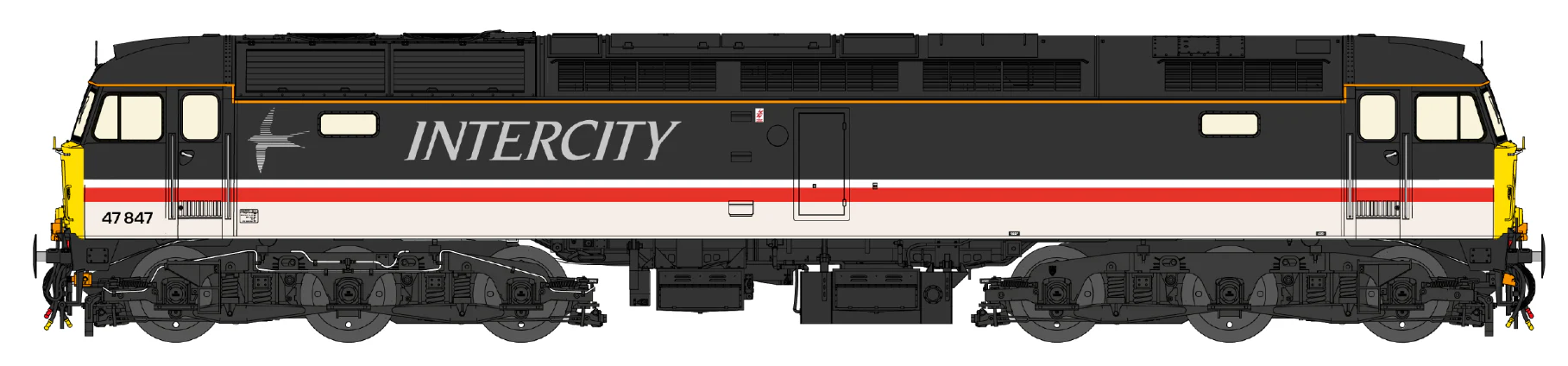 CM-47847-ICSW Highly Detailed Premium Weathered Class 47 Intercity Swallow No.47847 Diesel Locomotive