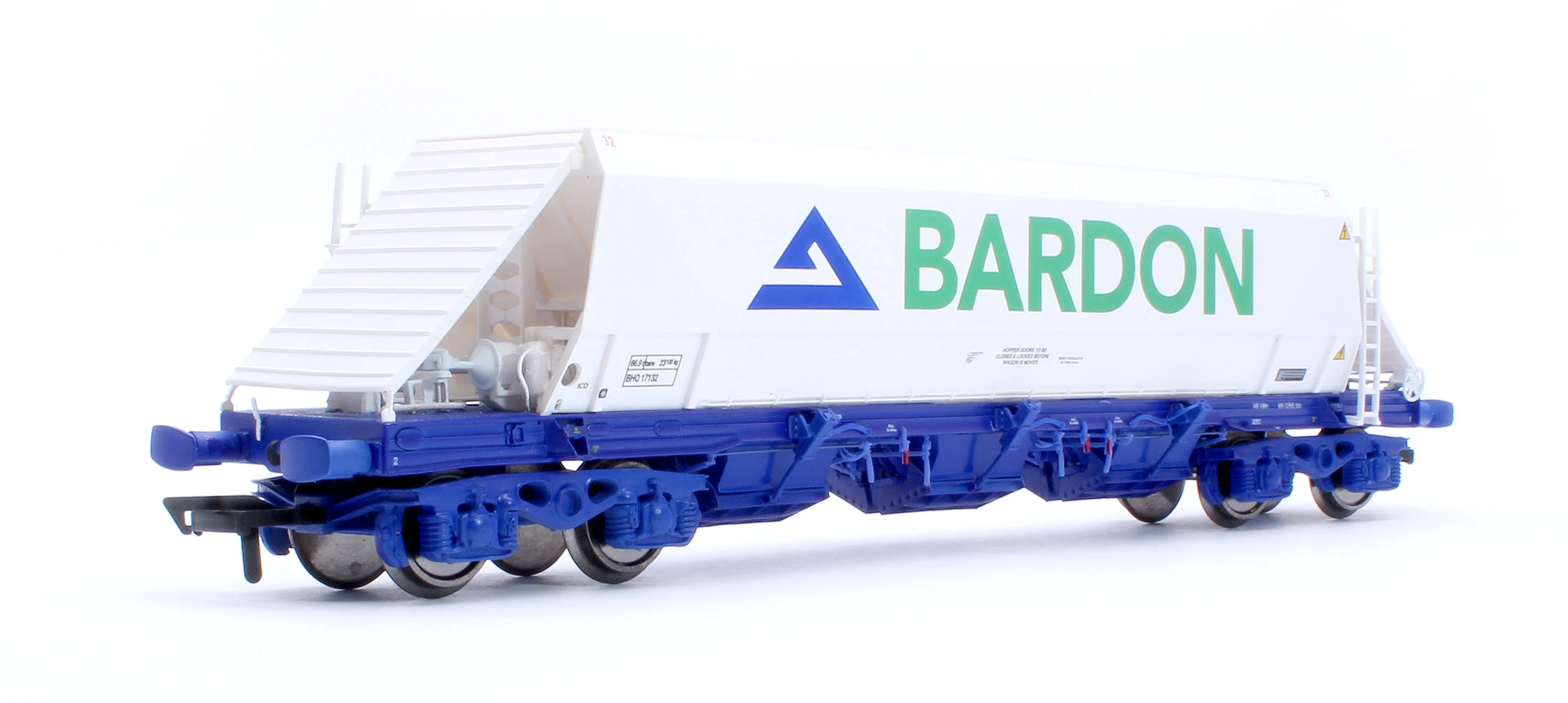 CM_JG010B_(BA)_S_1 Bardon Aggregates (White and Blue) PHA/JGA Hopper Wagon (Single)