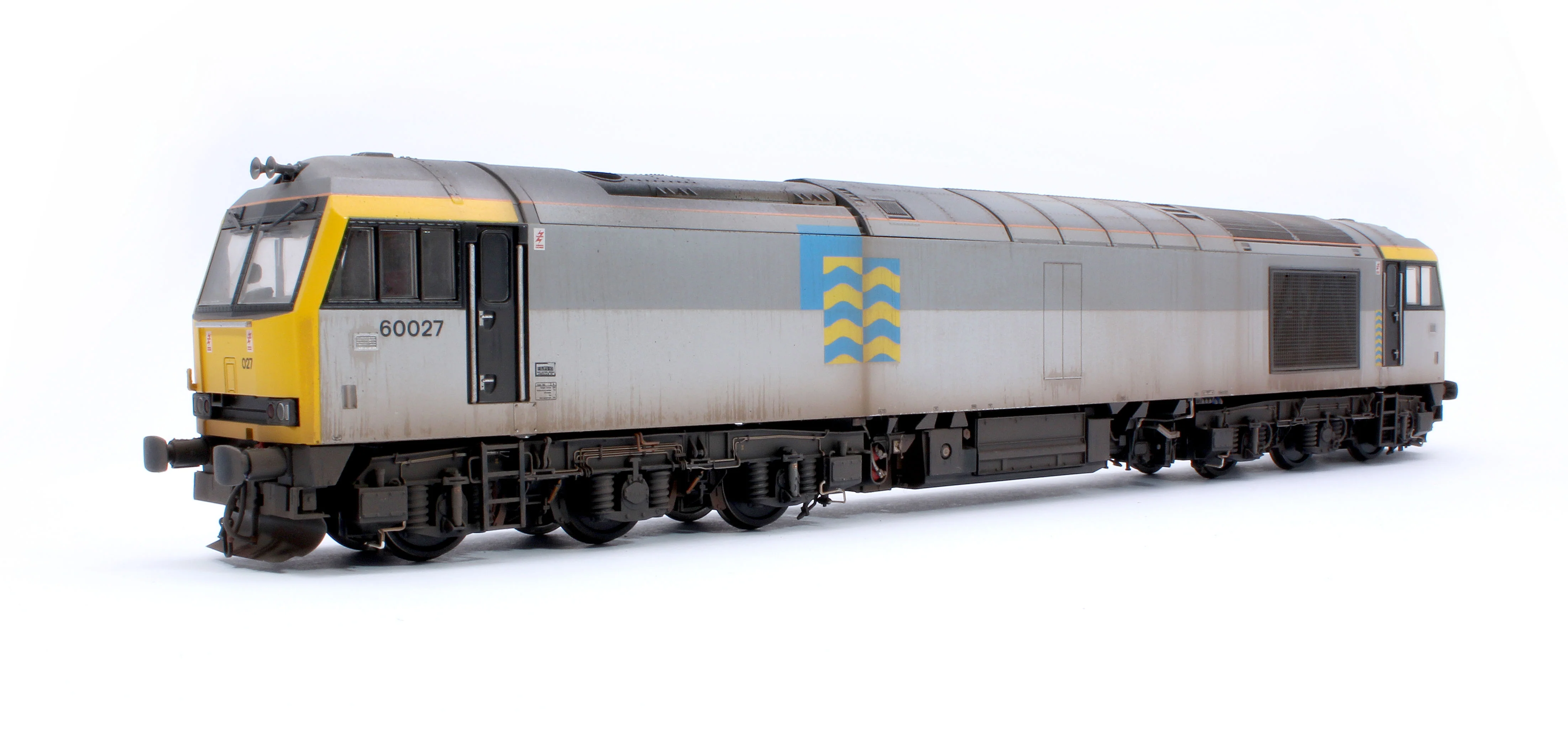 CM-60027-TGPW Highly Detailed Premium Weathered Class 60 027 “Joseph Banks” Triple Grey Petroleum Diesel Electric Locomotive