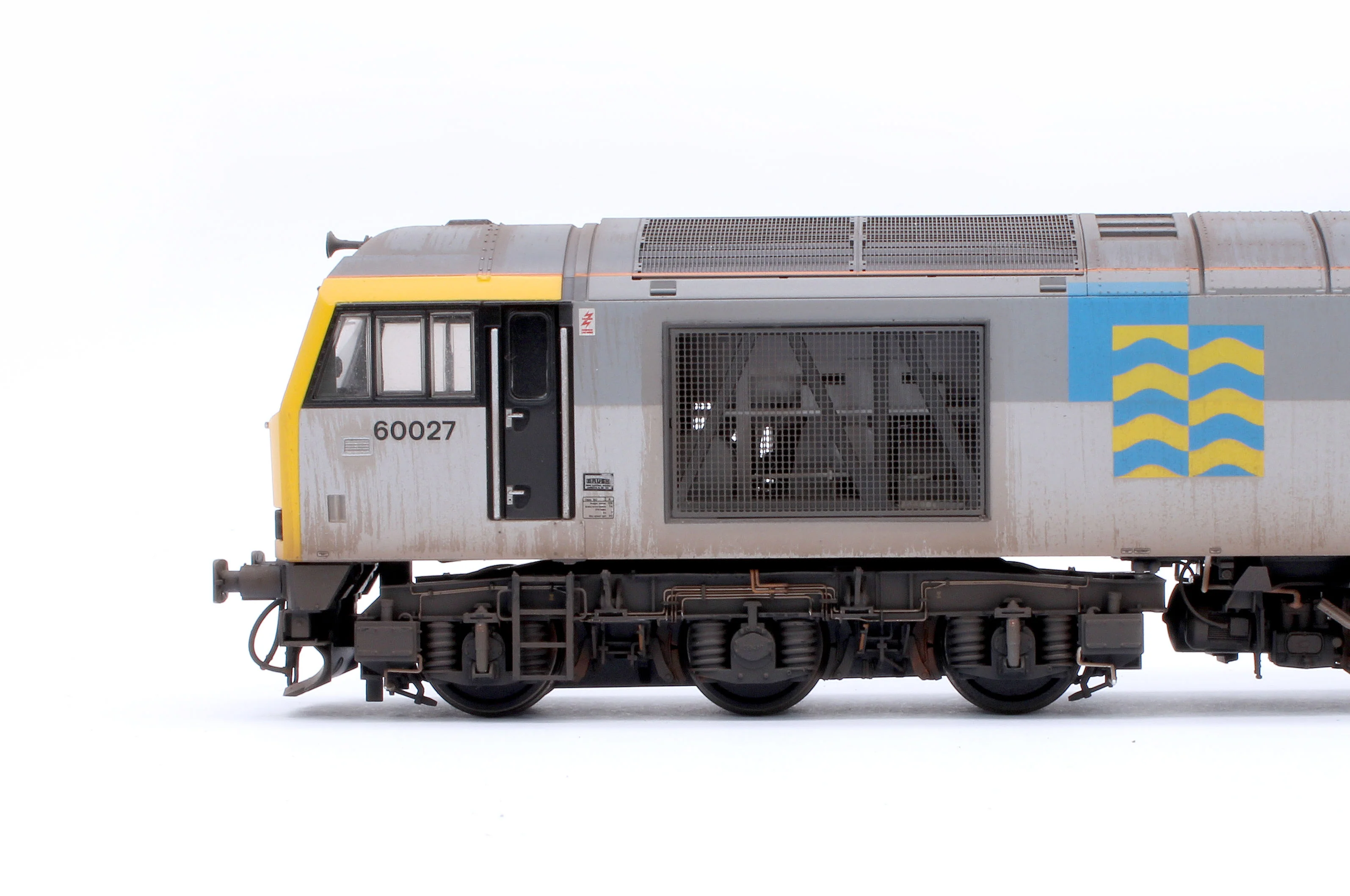 CM-60027-TGPW Highly Detailed Premium Weathered Class 60 027 “Joseph Banks” Triple Grey Petroleum Diesel Electric Locomotive - Image 6