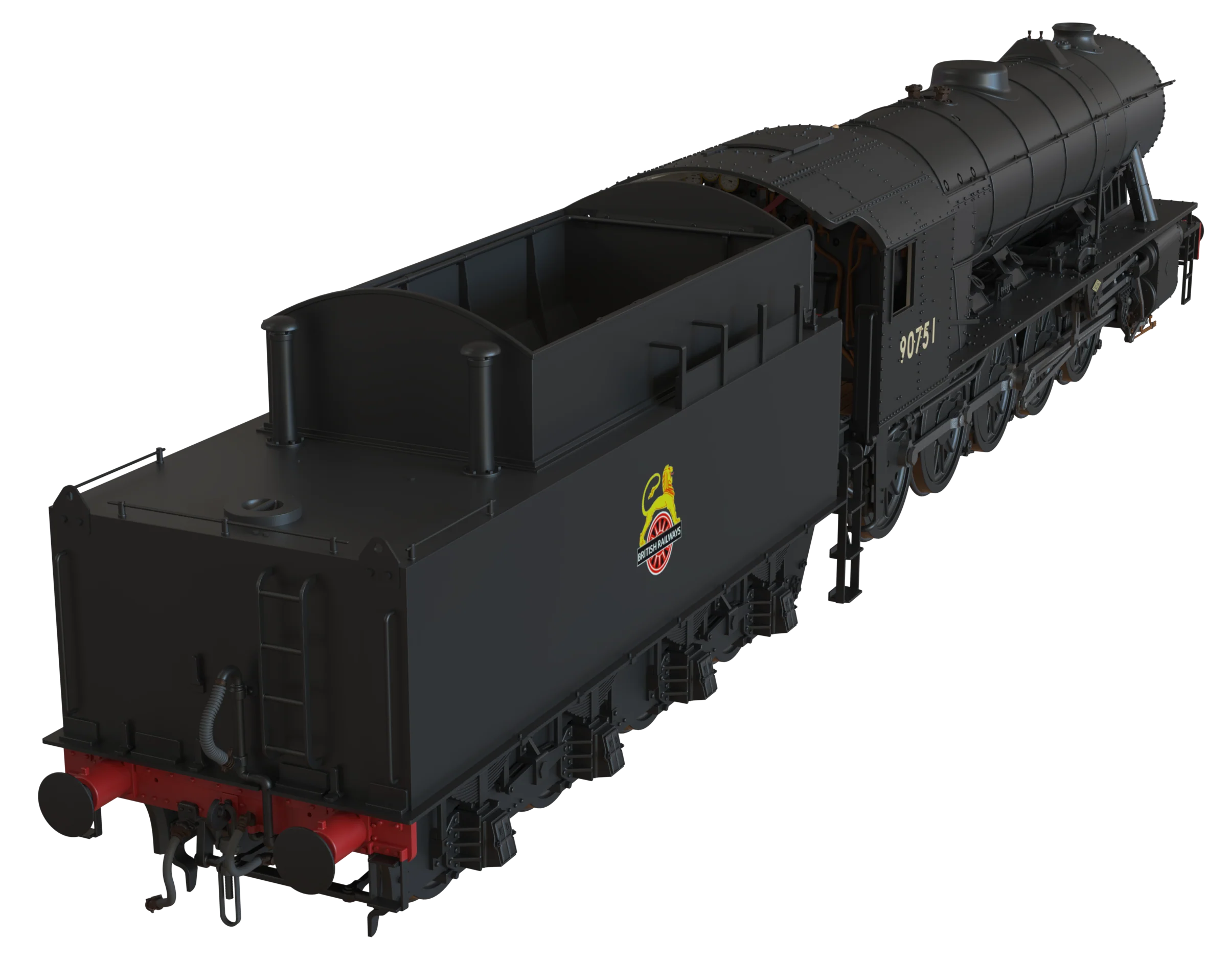 C1003 WD Austerity 2-10-0 BR Black Early Crest No.90751 Steam Locomotive - Image 4