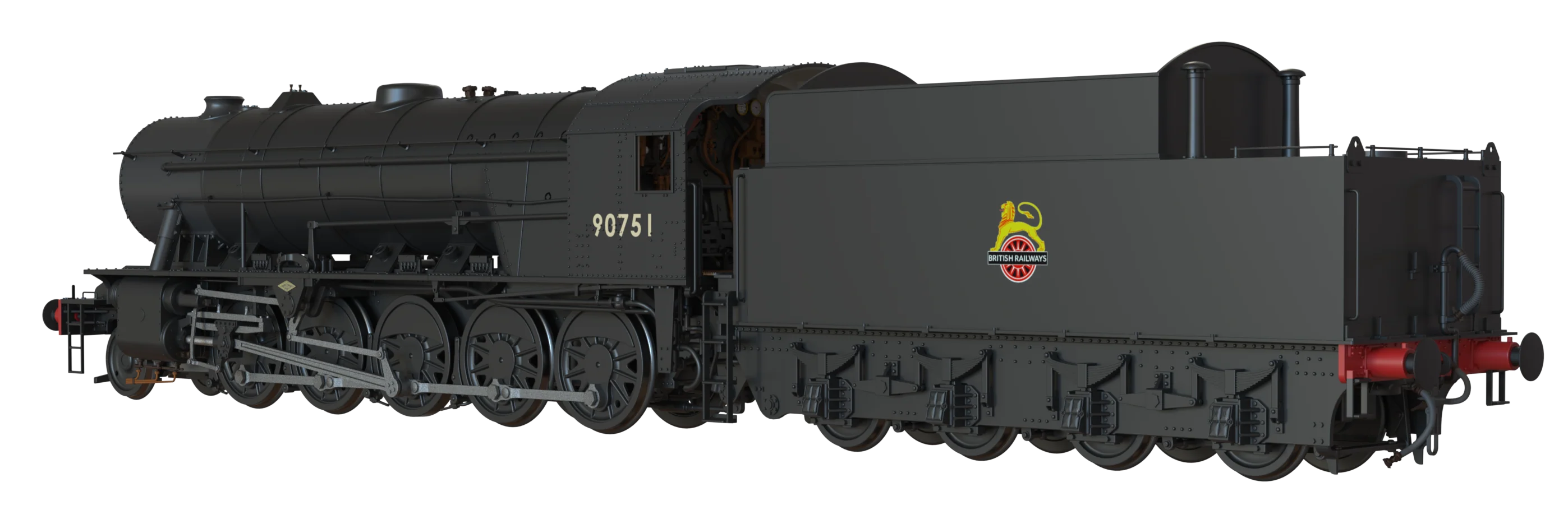 C1003 WD Austerity 2-10-0 BR Black Early Crest No.90751 Steam Locomotive - Image 9