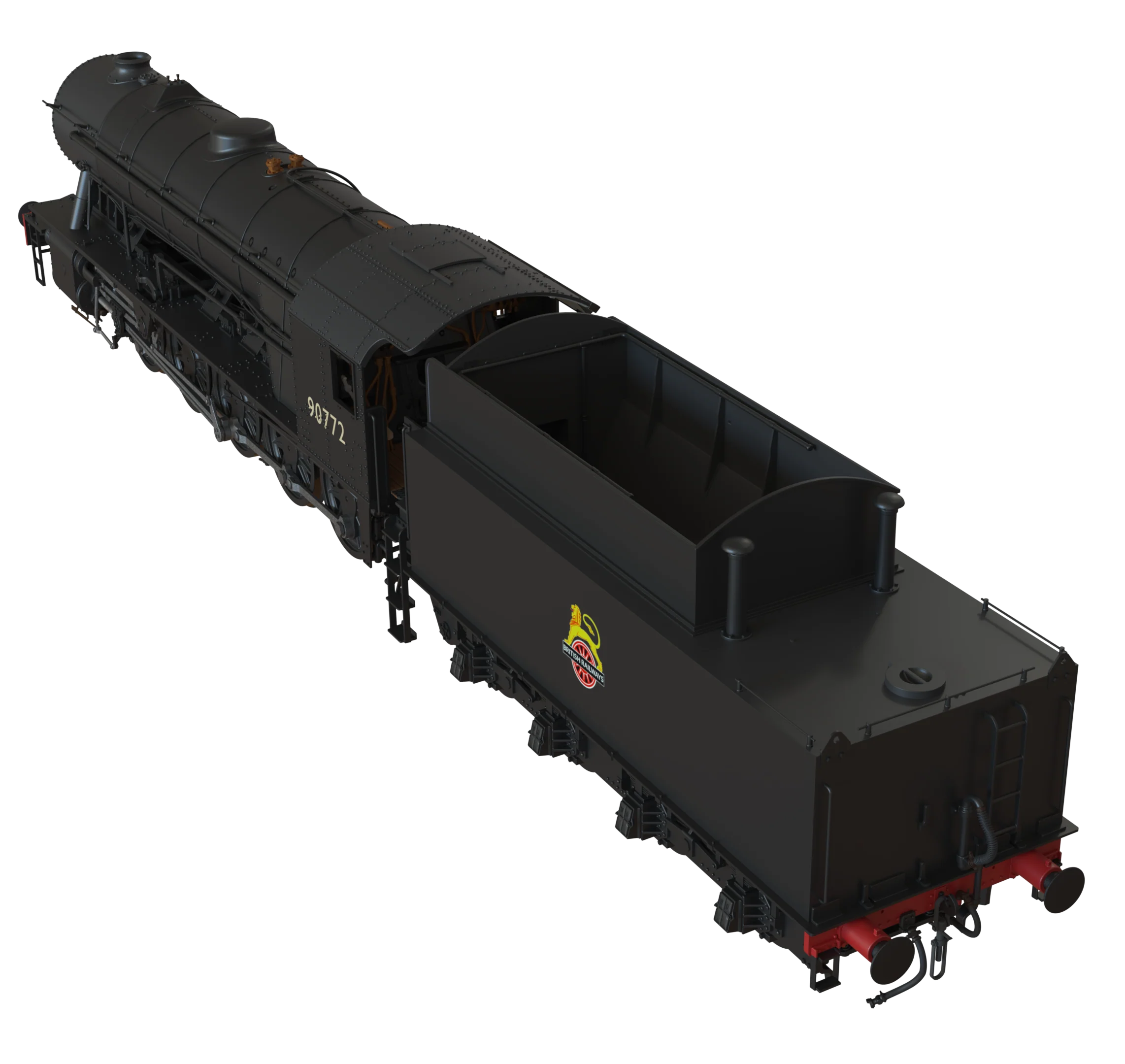 C1004 WD Austerity 2-10-0 BR Black Early Crest No.90772 Steam Locomotive - Image 5