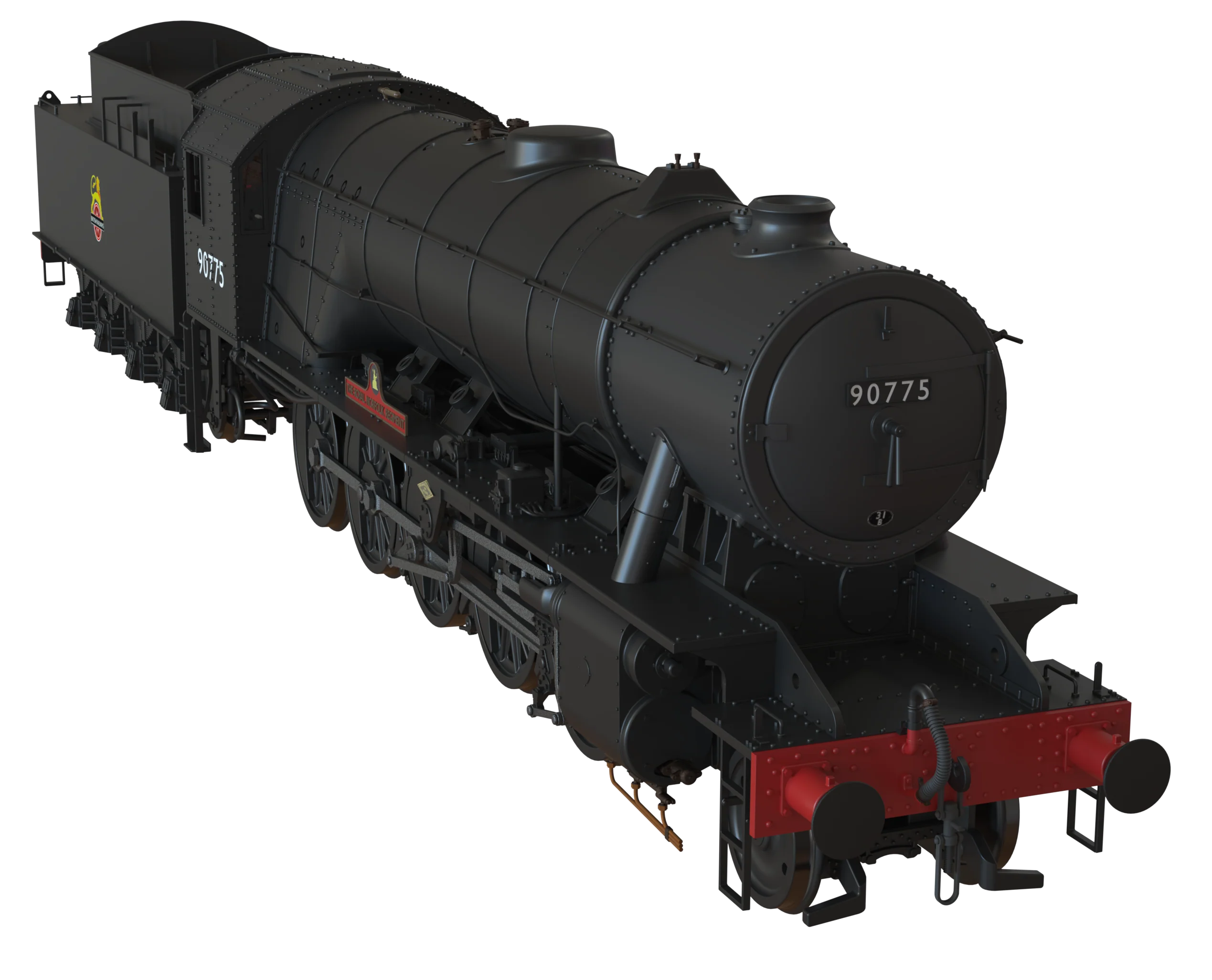C1005Z WD Austerity 2-10-0 'The Royal Norfolk Reg' BR Black Early Crest No.90775 Steam Locomotive - Image 7