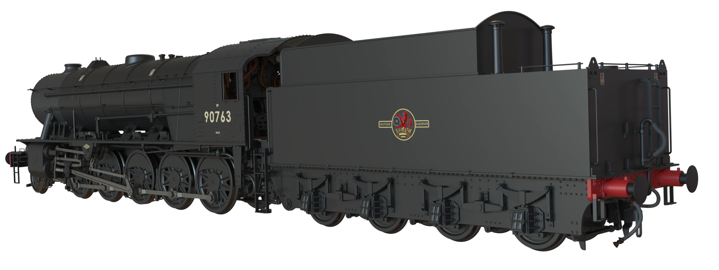 C1006B WD Austerity 2-10-0 BR Black Late Crest No.90763 Steam Locomotive - Image 3