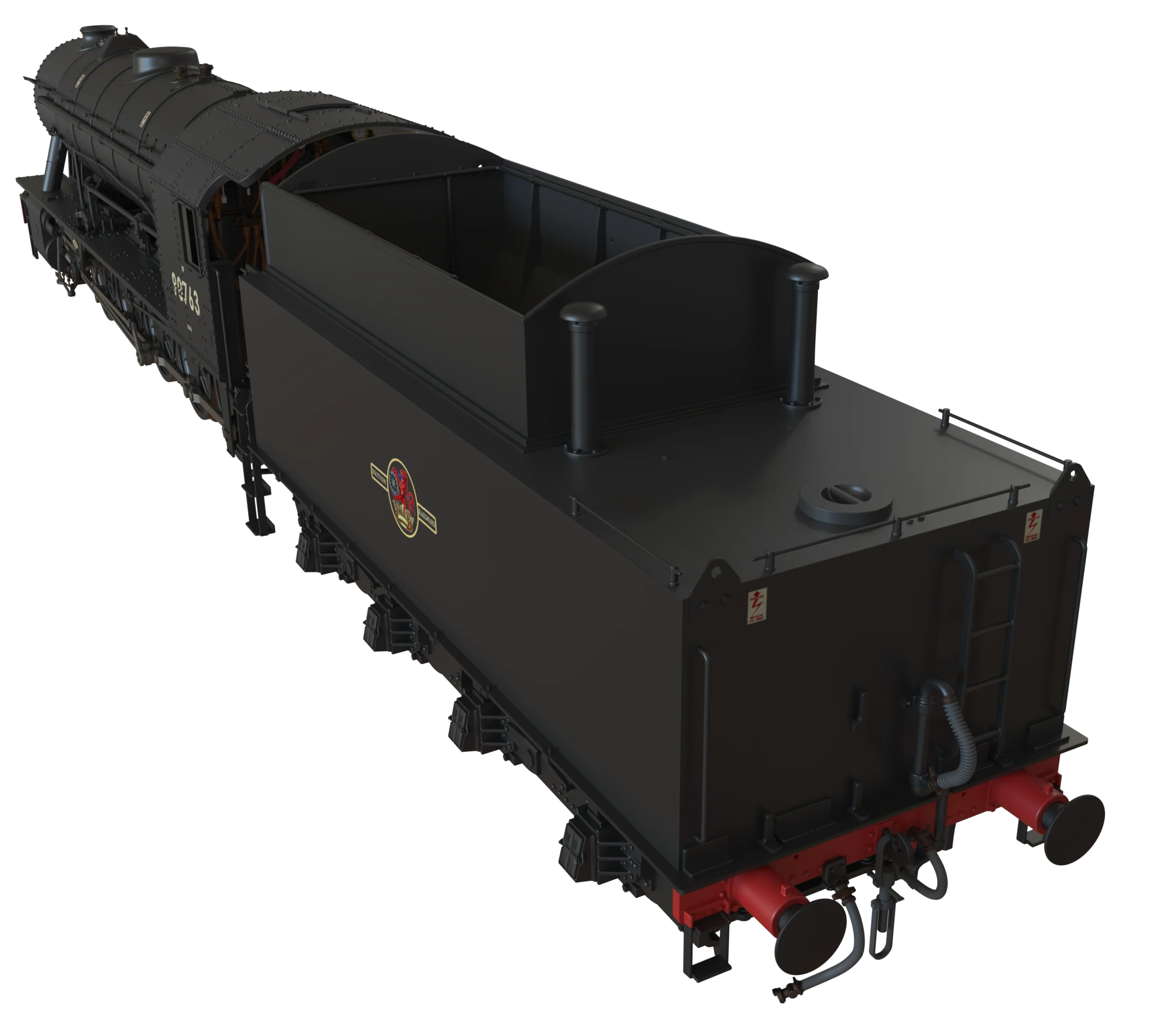 C1006B WD Austerity 2-10-0 BR Black Late Crest No.90763 Steam Locomotive - Image 4