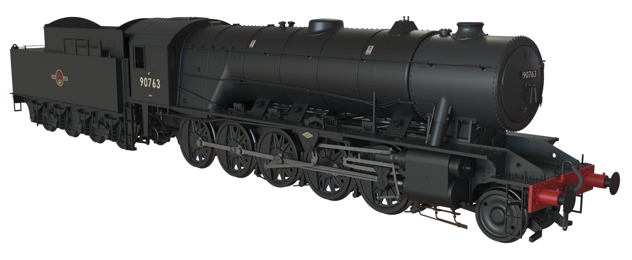 C1006B WD Austerity 2-10-0 BR Black Late Crest No.90763 Steam Locomotive - Image 7