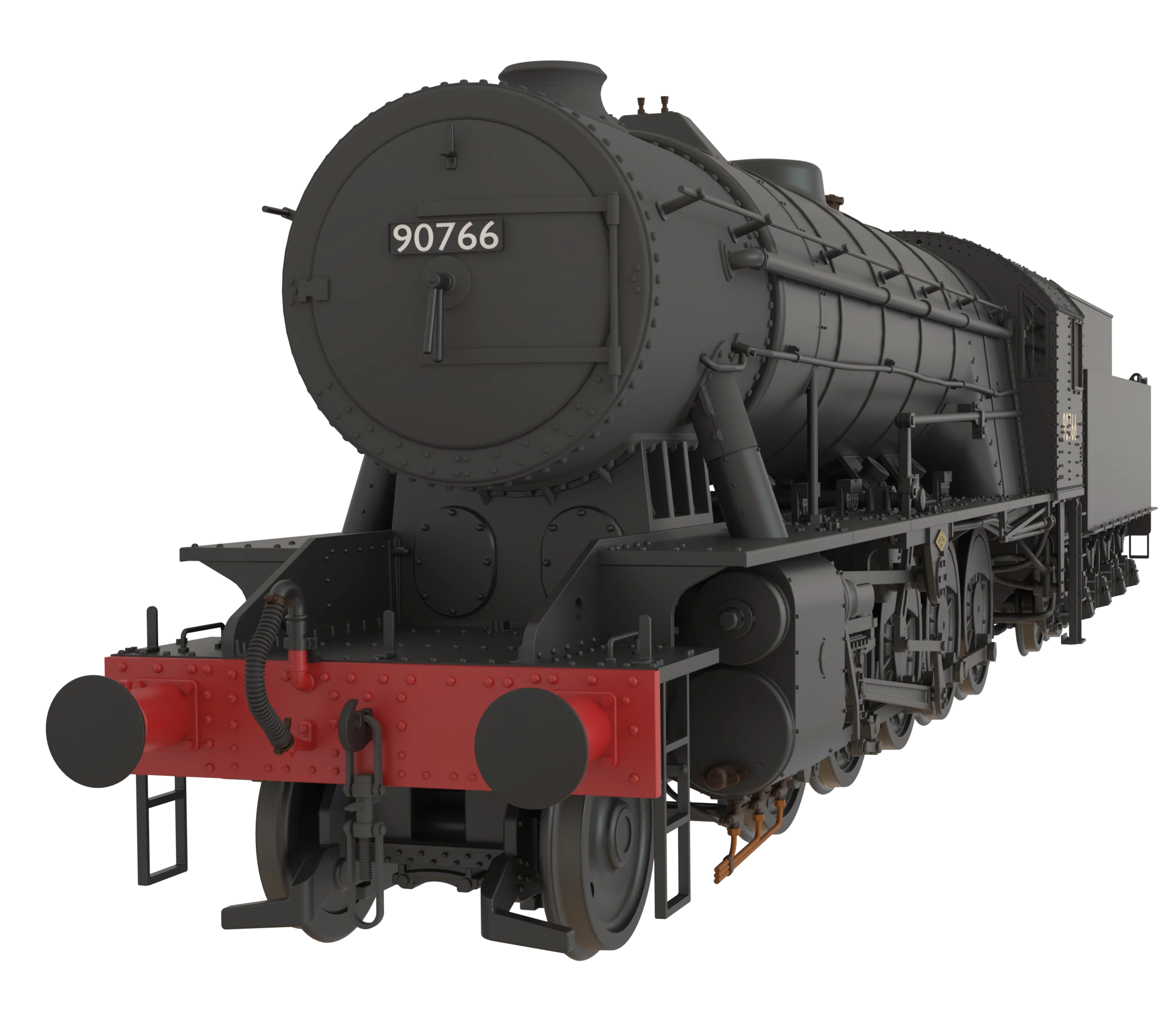 C1002 WD Austerity 2-10-0 BR Plain Black No.90766 Steam Locomotive - Image 3