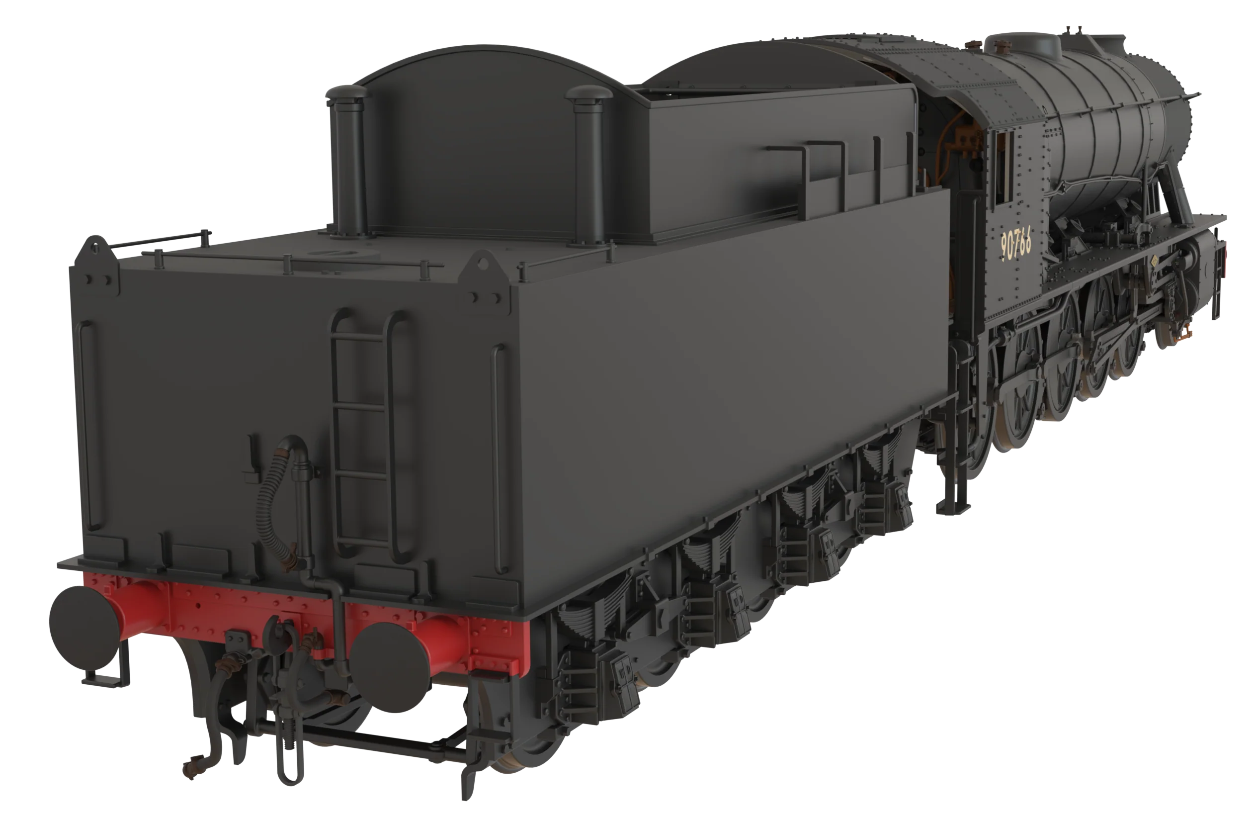 C1002 WD Austerity 2-10-0 BR Plain Black No.90766 Steam Locomotive - Image 4