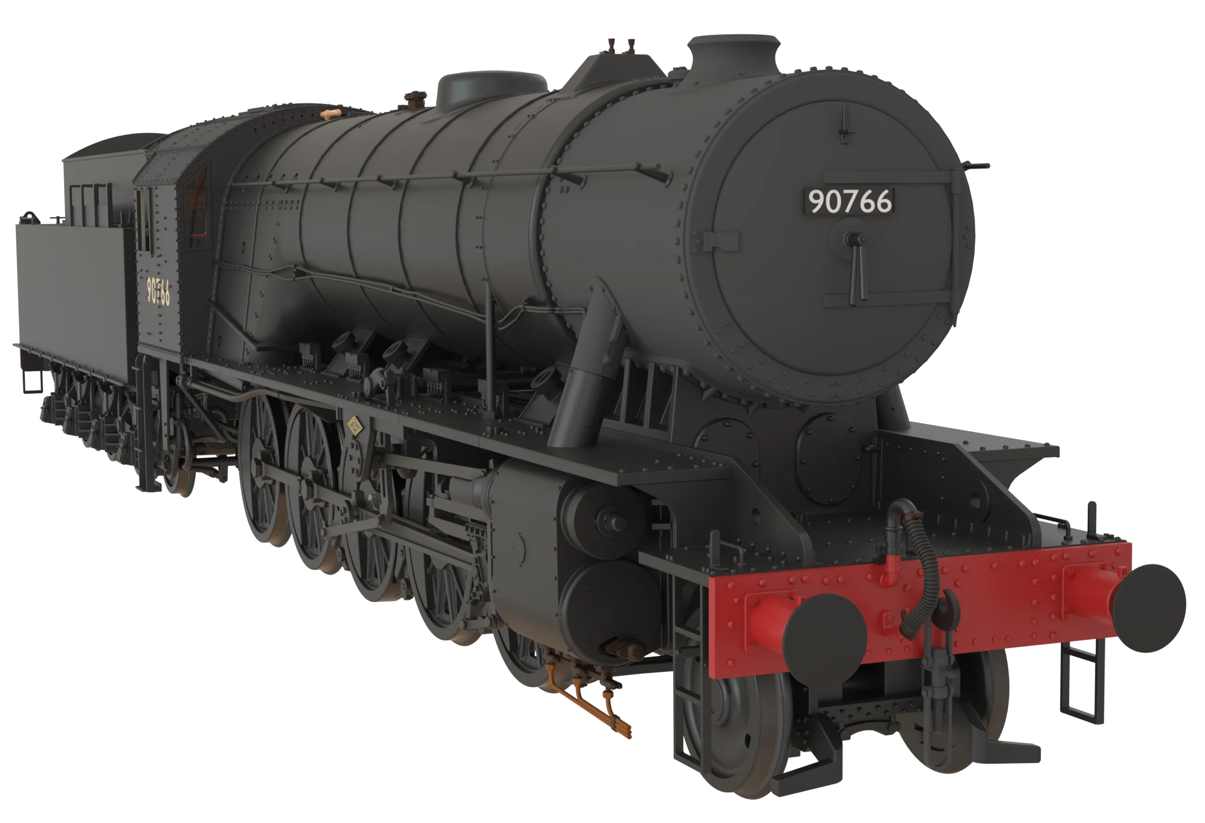 C1002 WD Austerity 2-10-0 BR Plain Black No.90766 Steam Locomotive - Image 5