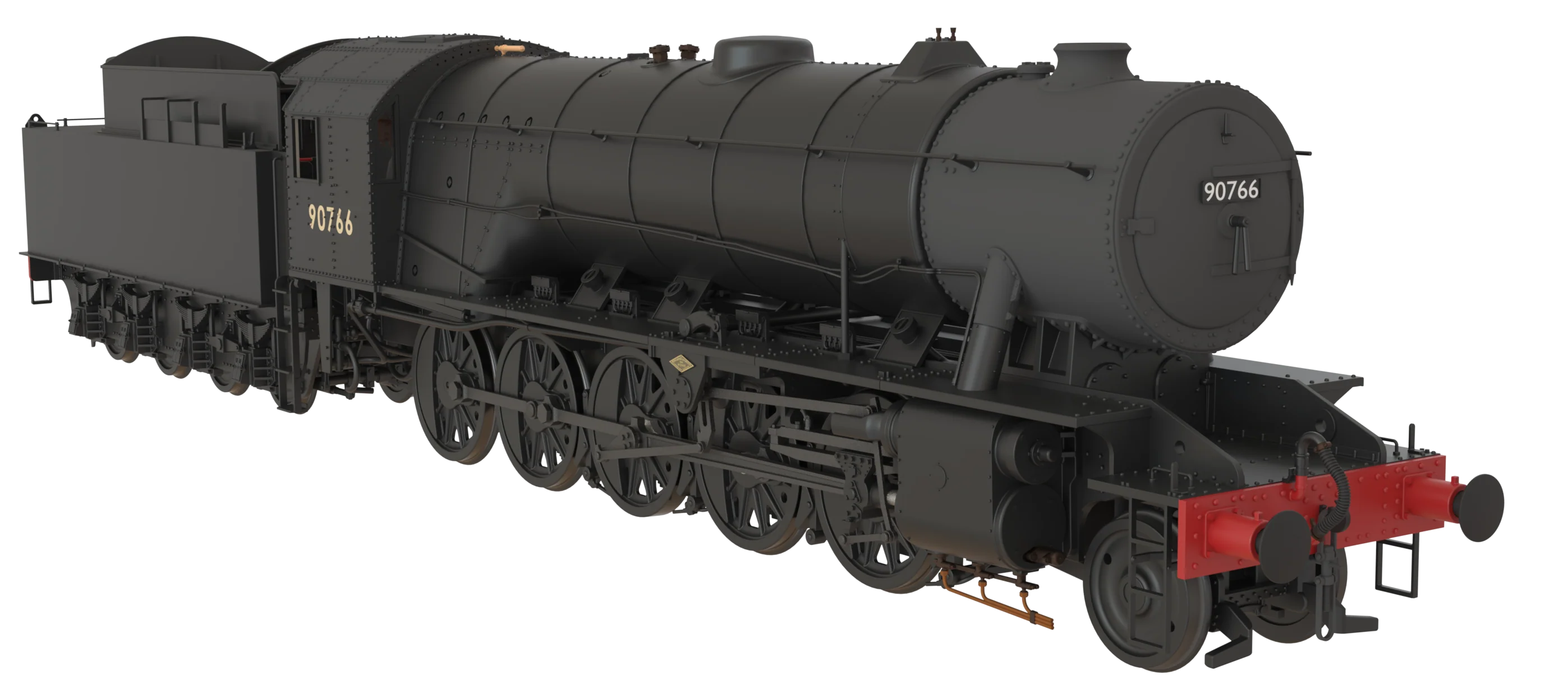 C1002 WD Austerity 2-10-0 BR Plain Black No.90766 Steam Locomotive - Image 7