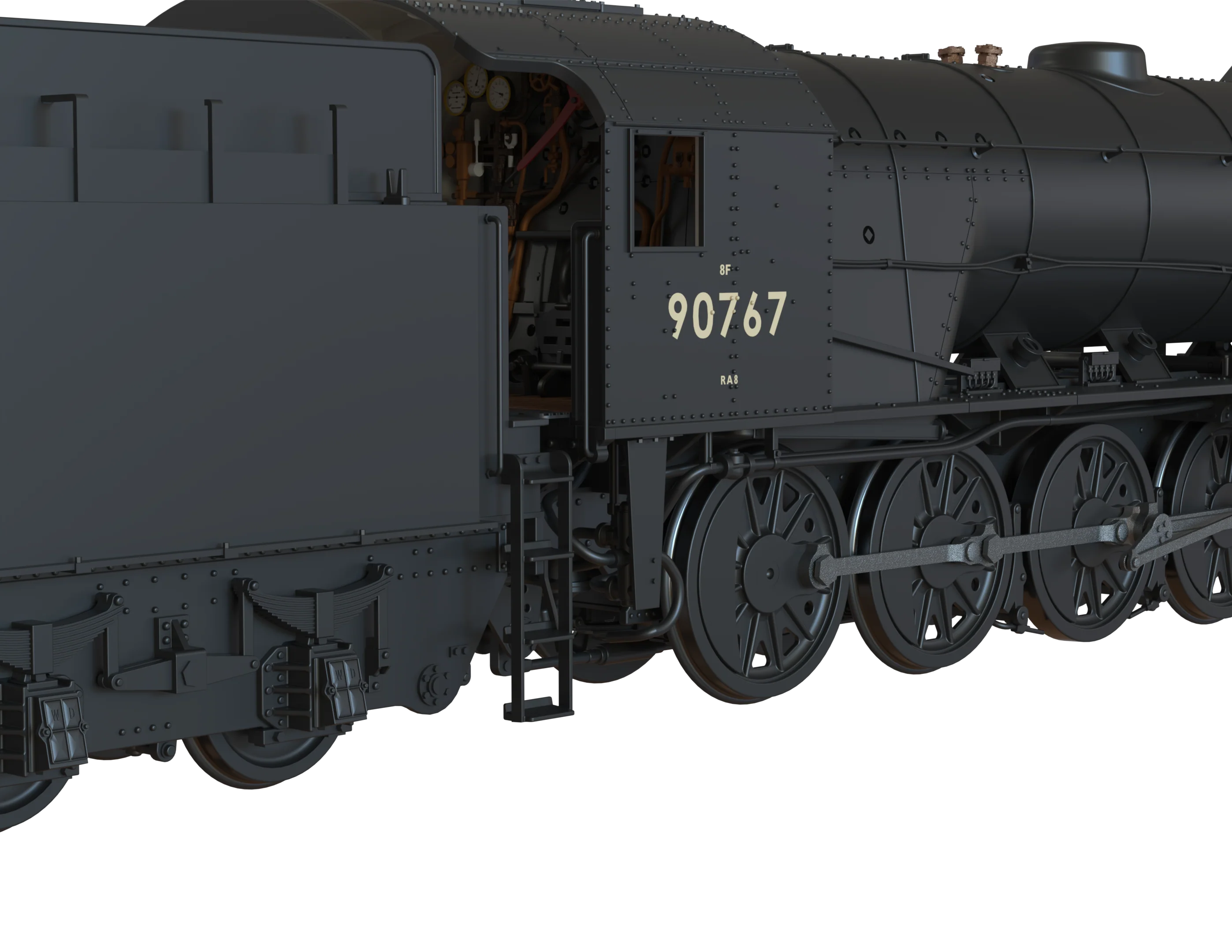 C1006C WD Austerity 2-10-0 BR Black Late Crest No.90767 Steam Locomotive - Image 10