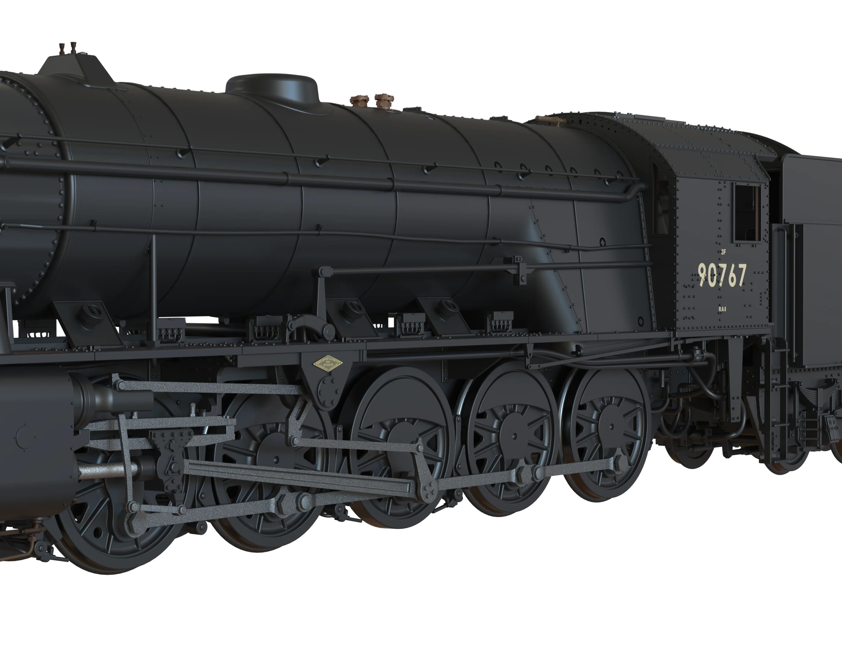 C1006C WD Austerity 2-10-0 BR Black Late Crest No.90767 Steam Locomotive - Image 4